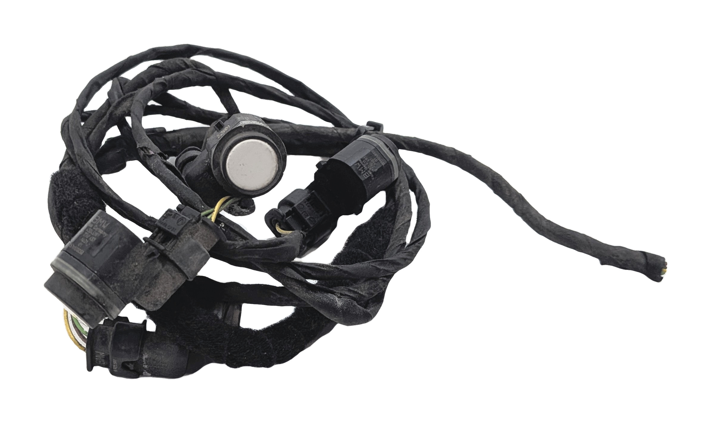 2013 BMW 535I (F10) REAR PARK ASSIST PDC SENSORS SET w/HARNESS (White) — exact item pictured