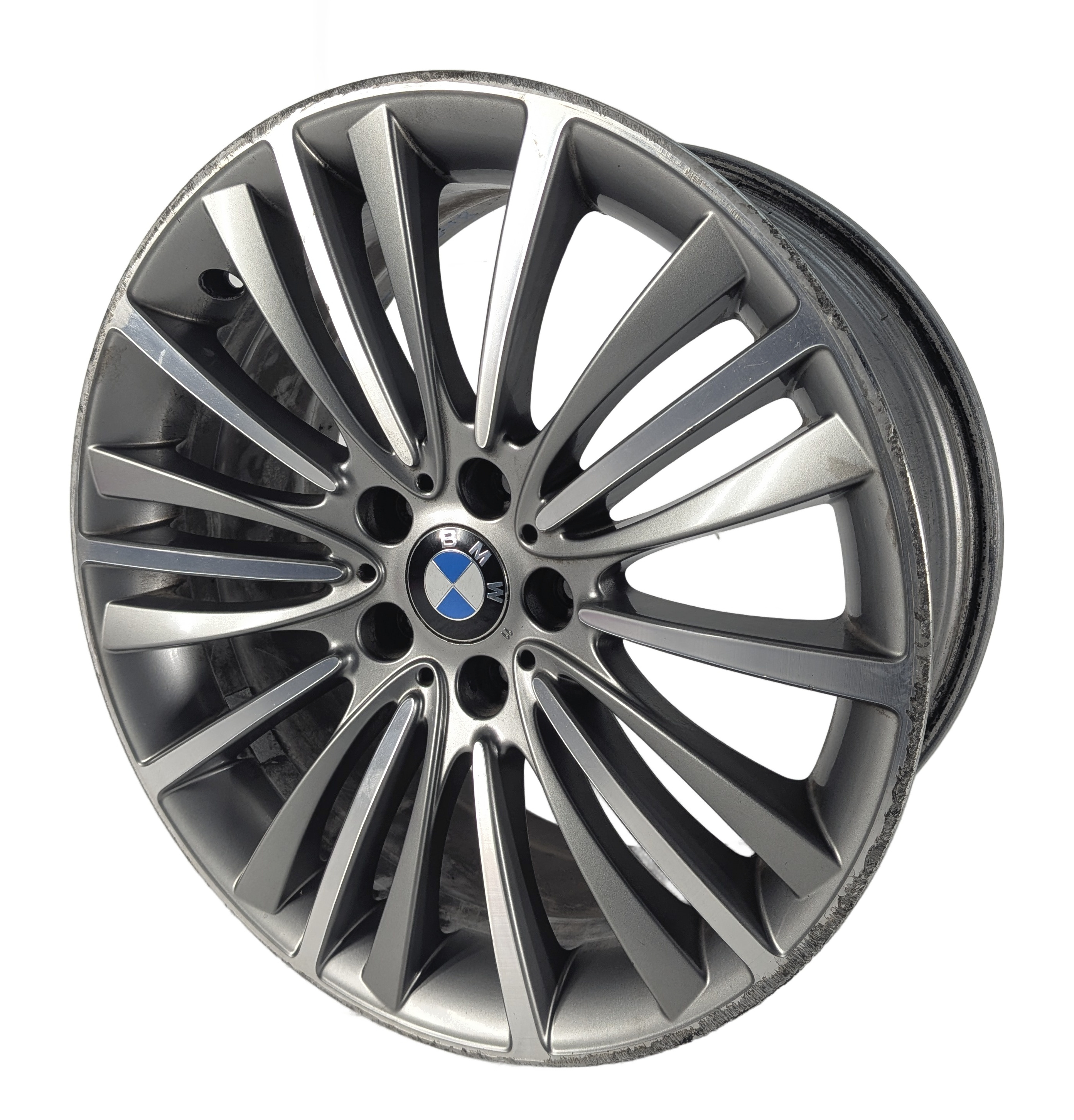 11-19 BMW 528i 535i 550i 650i 640i 19X8.5 20 SPOKE STYLE 628 MACHINED WHEEL RIM — exact item pictured