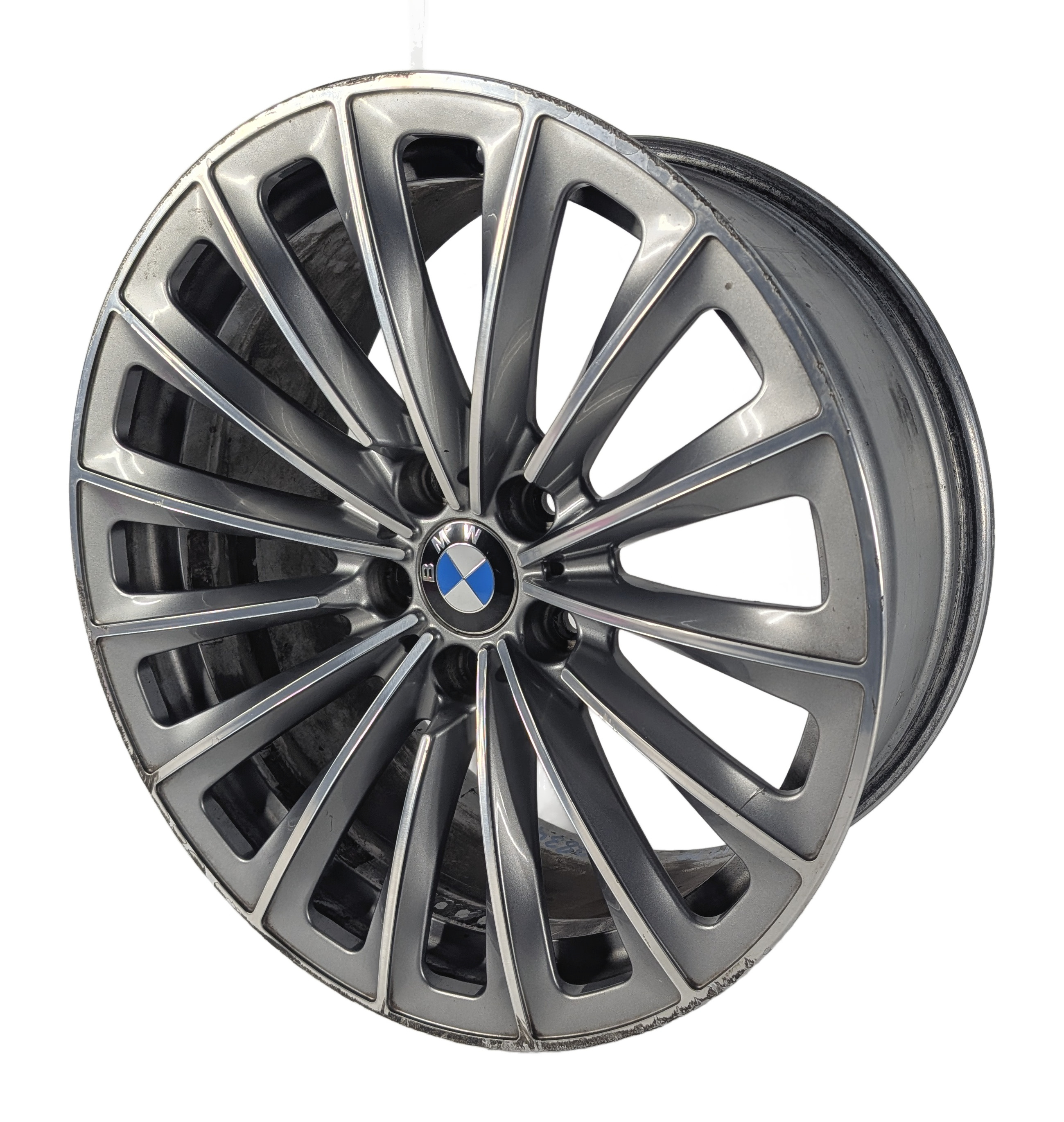 09-17 BMW 535iGT 550iGT 740i 750i 760i (F01 F07) 19x8.5 ALUMINUM SPOKE WHEEL RIM — exact item pictured