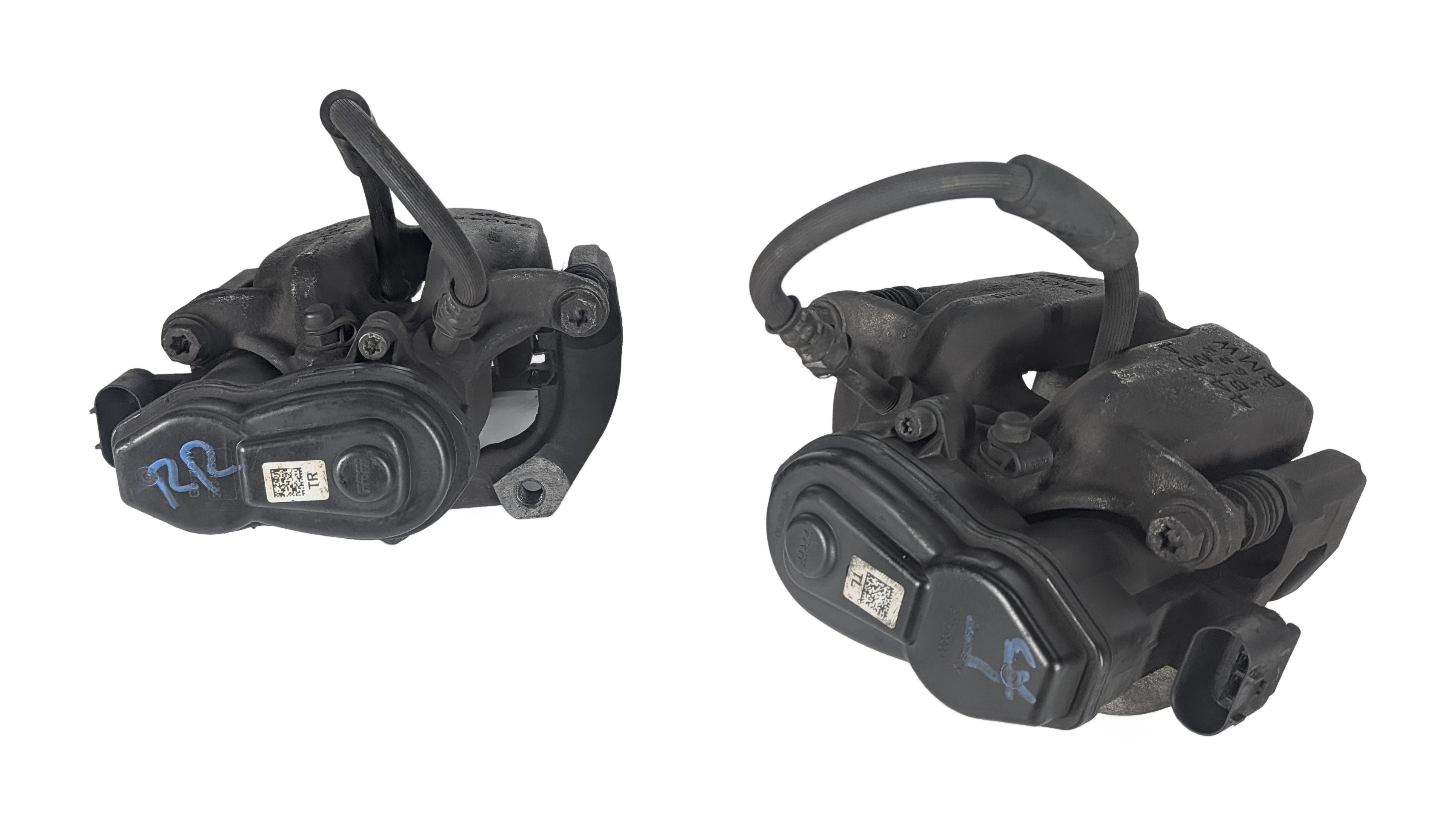 2011-2019 BMW 535i 550i 640i 650i (F06 F10) REAR LEFT & RIGHT BRAKE CALIPER SET — exact item pictured
