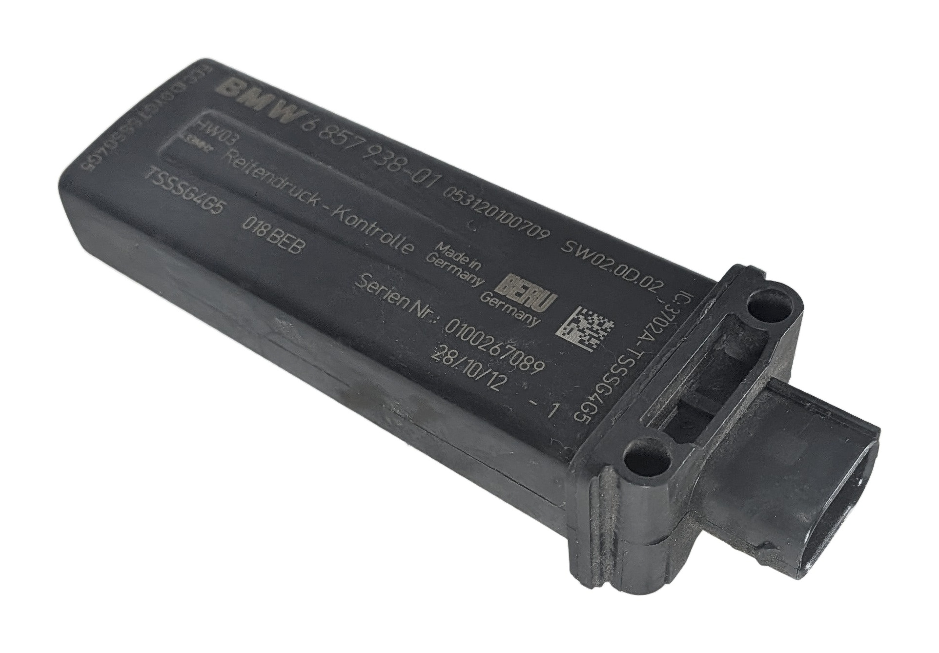 11-18 BMW 5 7 M5 M6 X3 X4 (F01 F06 F10 F12 F25 F26) TPMS SENSOR ANTENNA MODULE — exact item pictured