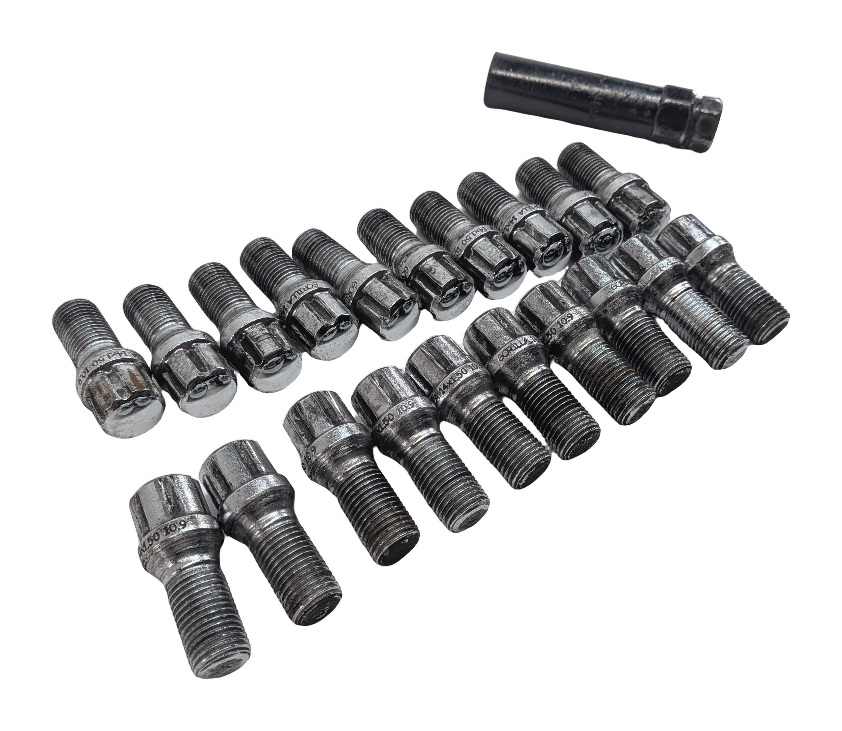2016 MERCEDES E400 COUPE (C207) WHEEL LOCK LUG BOLT NUT SET/20 w/KEY ADAPTER — exact item pictured