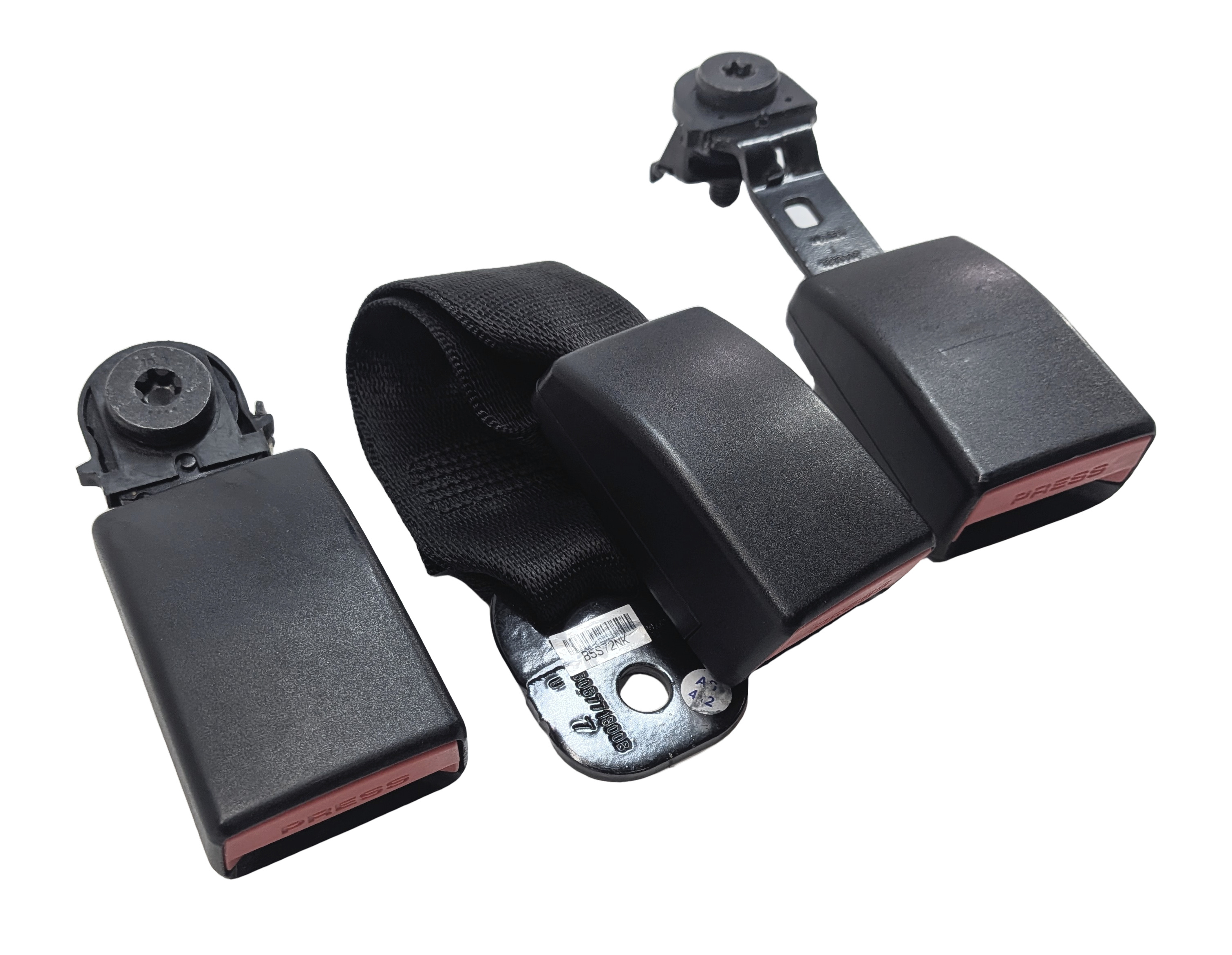 2017 BMW X5 (F15) REAR SEAT SEATBELT BUCKLE RECEIVER SET/3 (Ivory) — exact item pictured