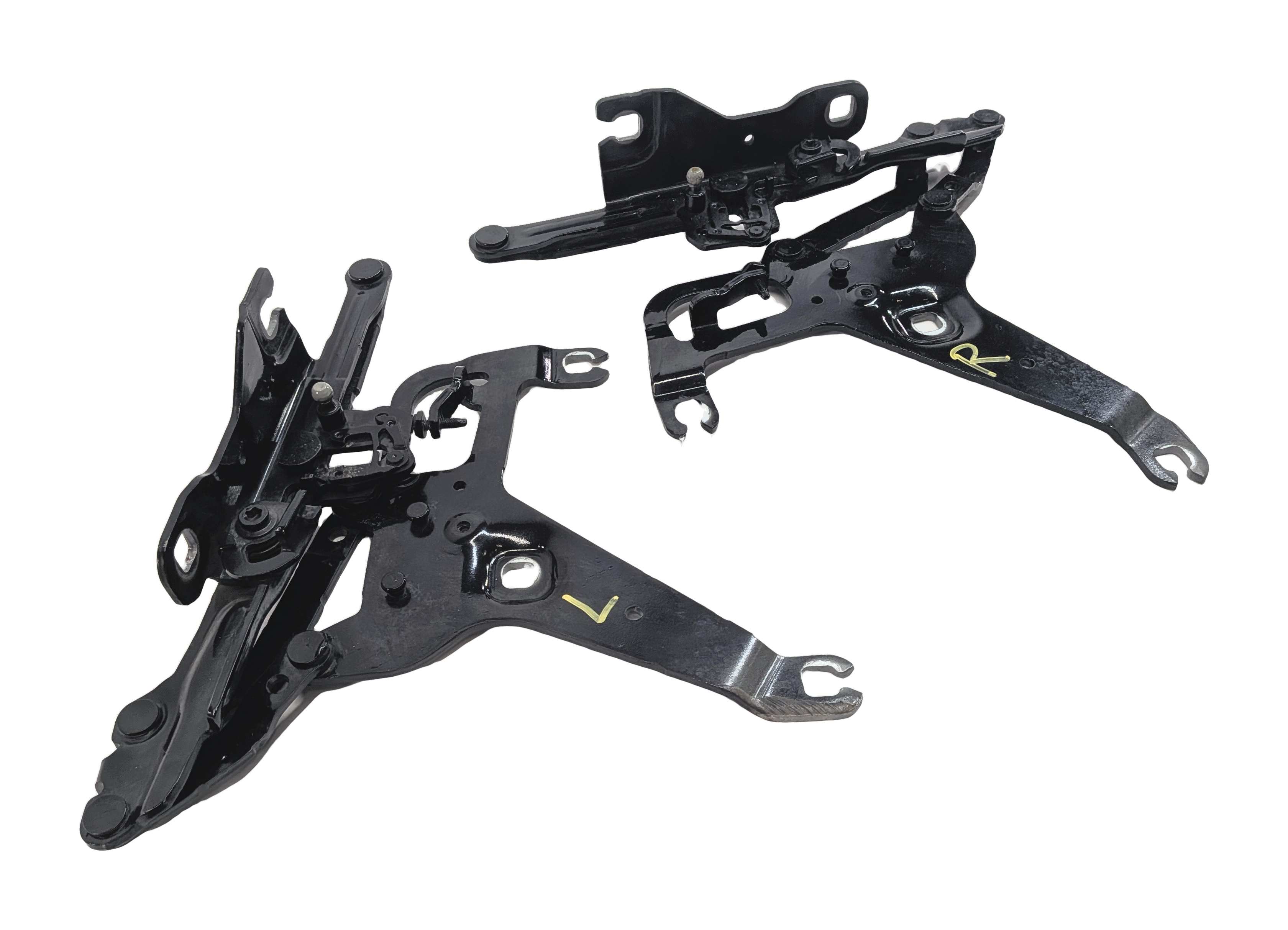 2014-2019 BMW X5 X6 (F15 F16) LEFT & RIGHT HOOD HINGE SET (Black) — exact item pictured