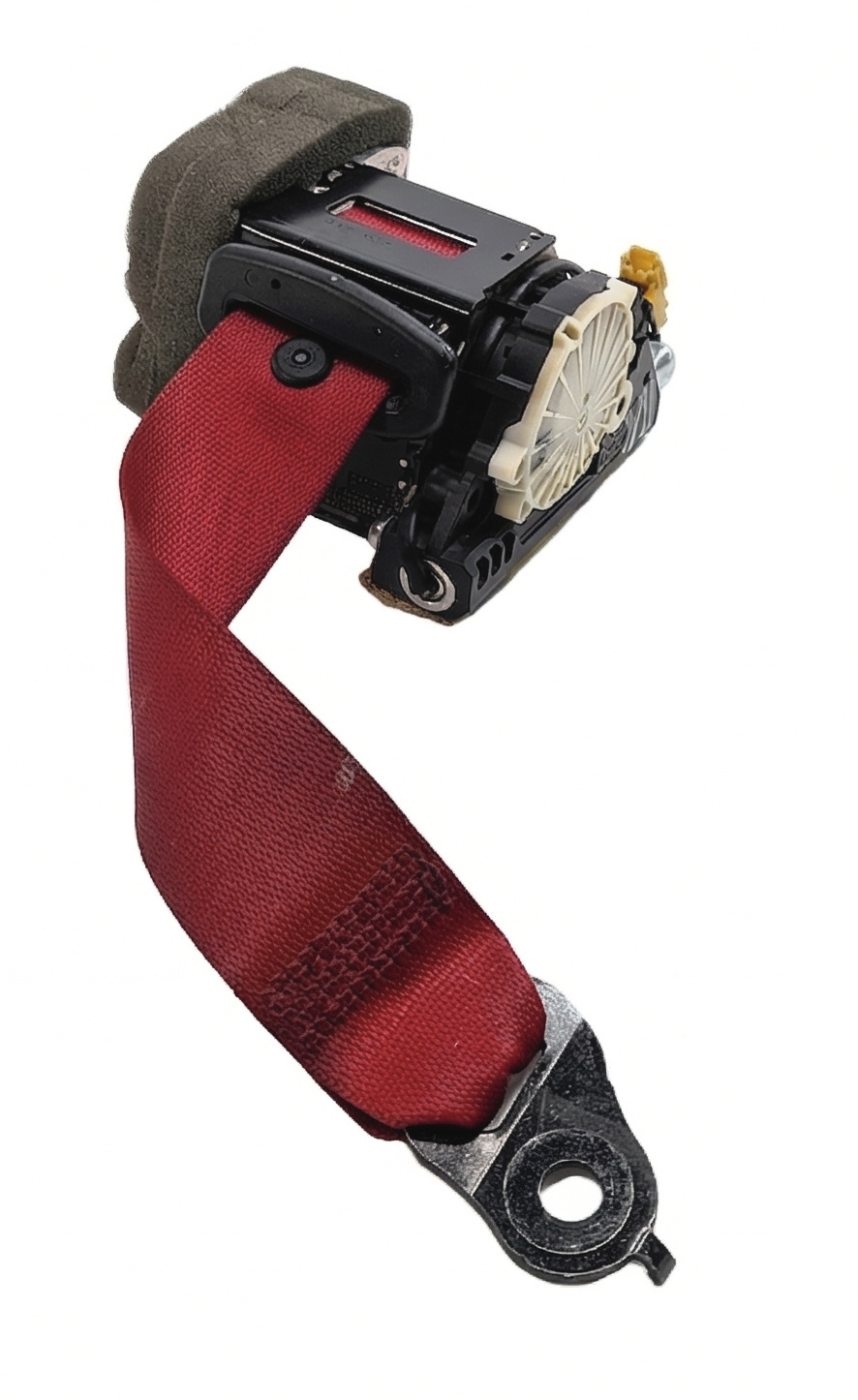 2014 MERCEDES C350 COUPE (W204) REAR RIGHT SEATBELT RETRACTOR (Red) — exact item pictured