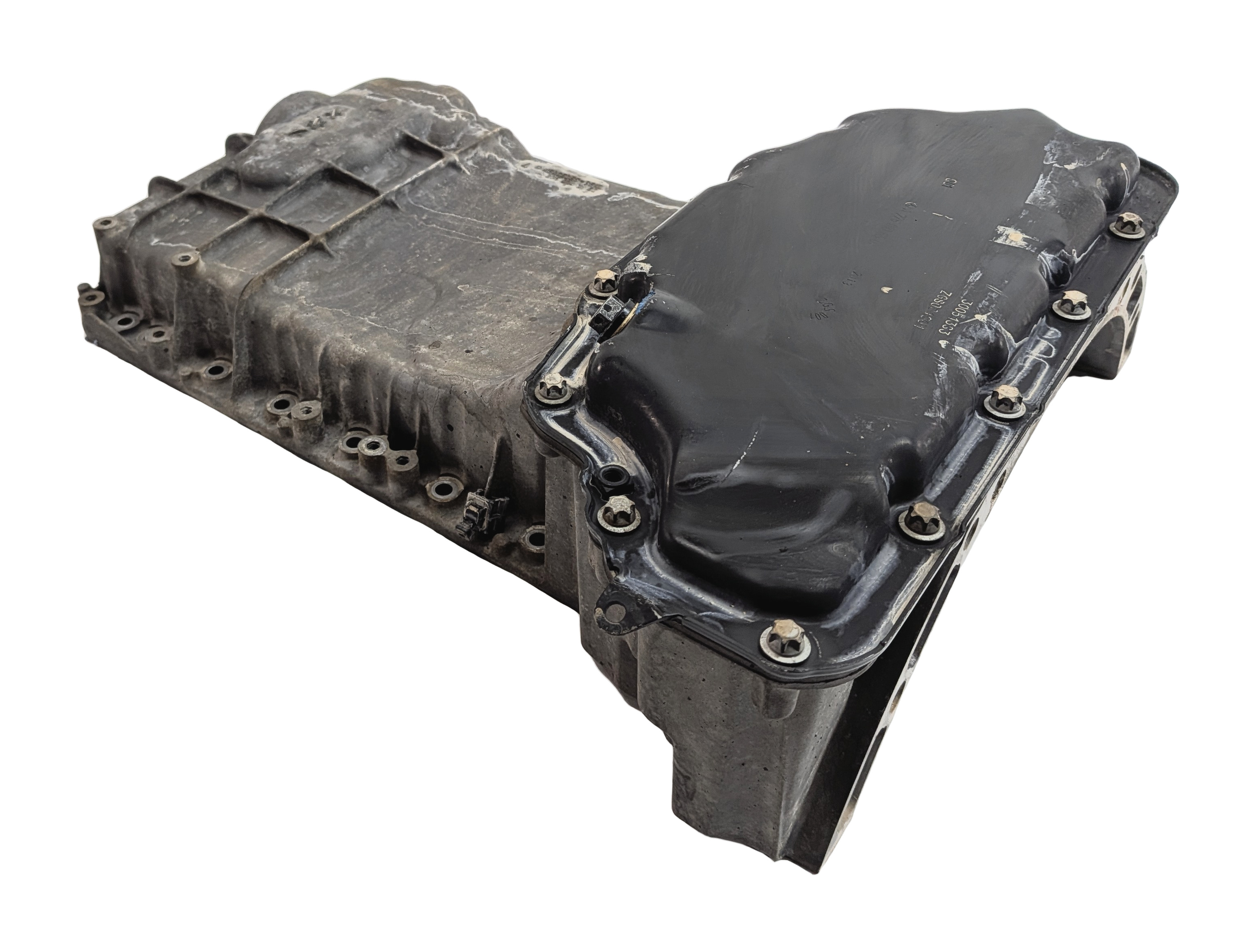 2014 MERCEDES C350 COUPE (W204) 3.5L 276.957 UPPER & LOWER ENGINE OIL FLUID PAN — exact item pictured
