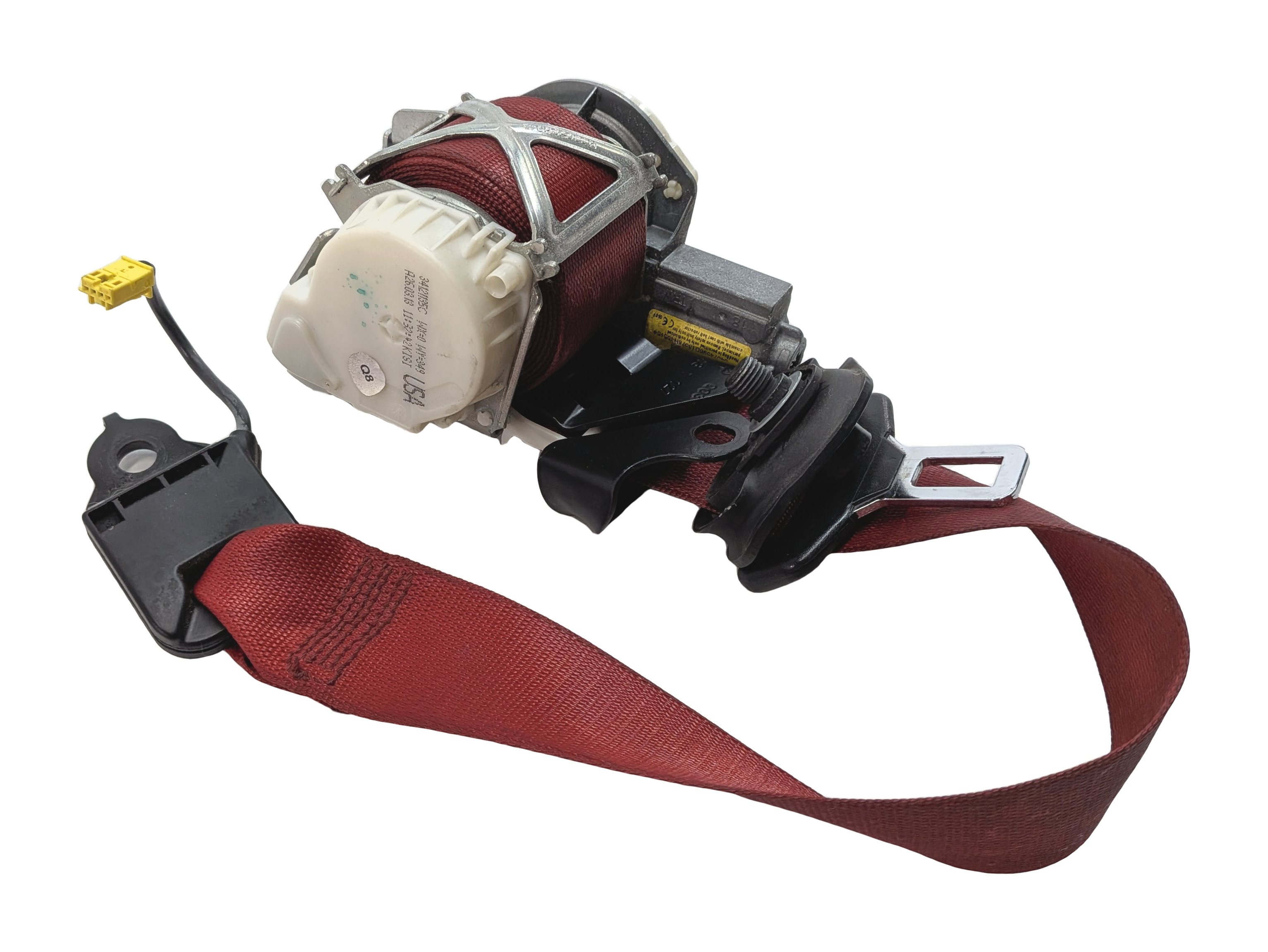2012-2015 MERCEDES C CLASS (C204) COUPE RIGHT FRONT SEATBELT RETRACTOR (Red) — exact item pictured