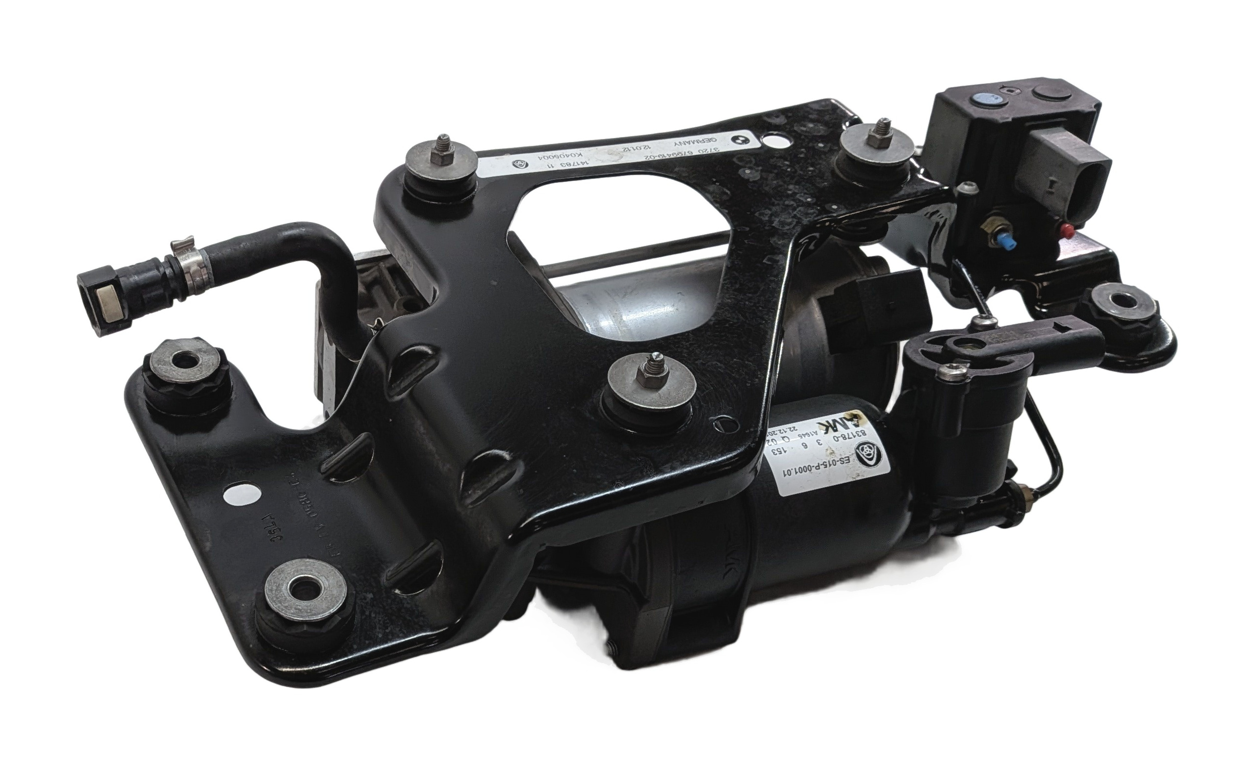 07-14 BMW X5 X5M X6 X6M (E70 E71 E72) AIR SUSPENSION COMPRESSOR PUMP MOTOR (AMK) — exact item pictured