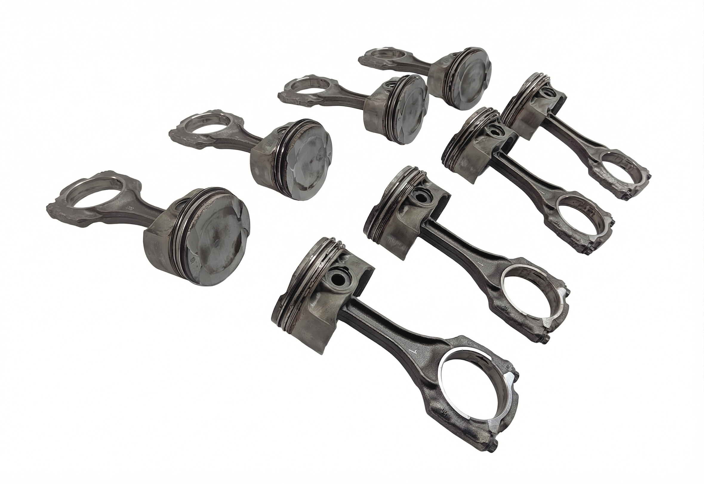 2009-2014 BMW 550i 750i X5 X6 (F01 F10 E70 E71) 4.4L N63 TWIN TURBO PISTON SET/8 — exact item pictured