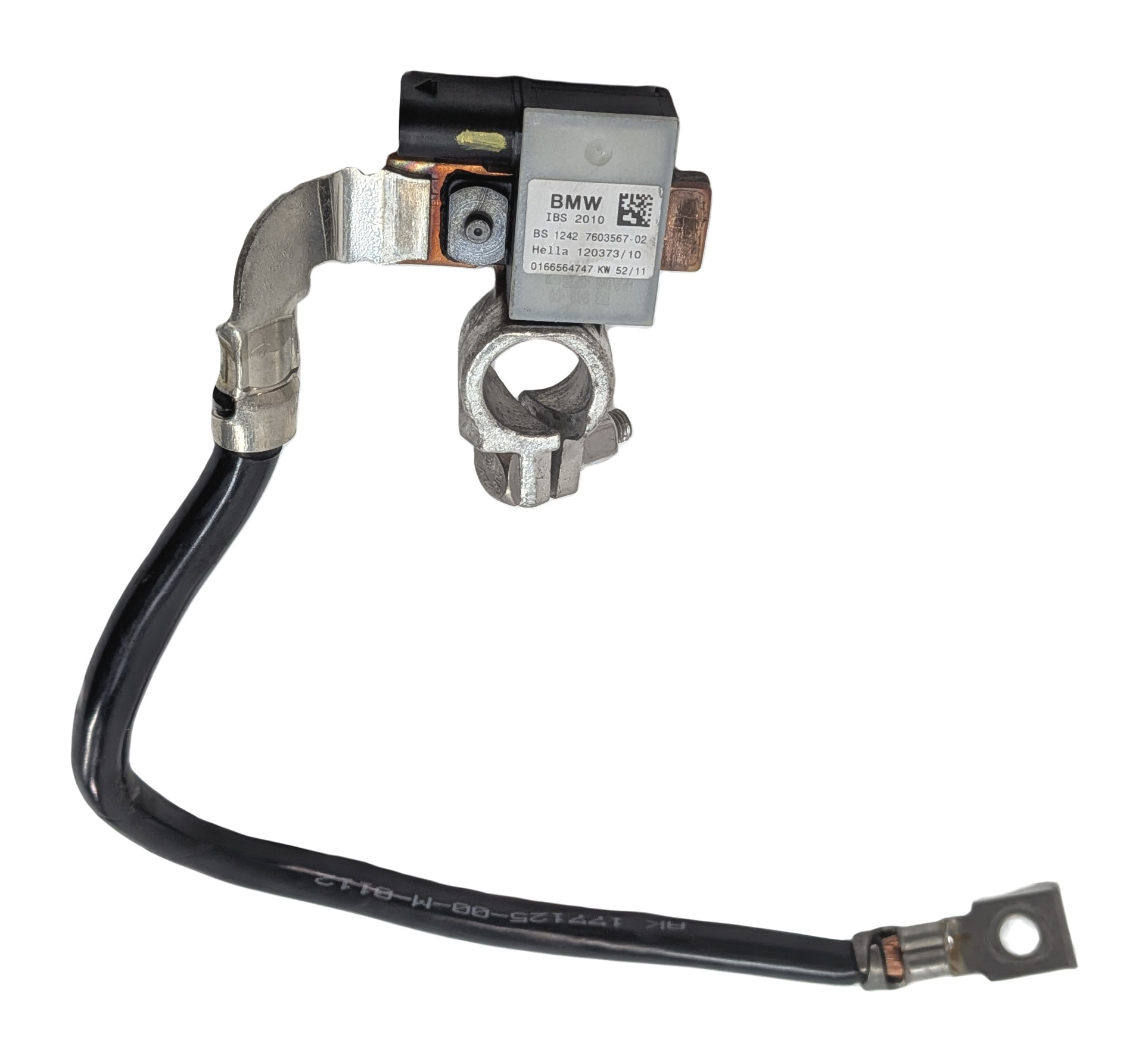 2012 BMW X5 (E70) 4.4L NEGATIVE GROUND BATTERY CABLE w/ IBS SENSOR — exact item pictured