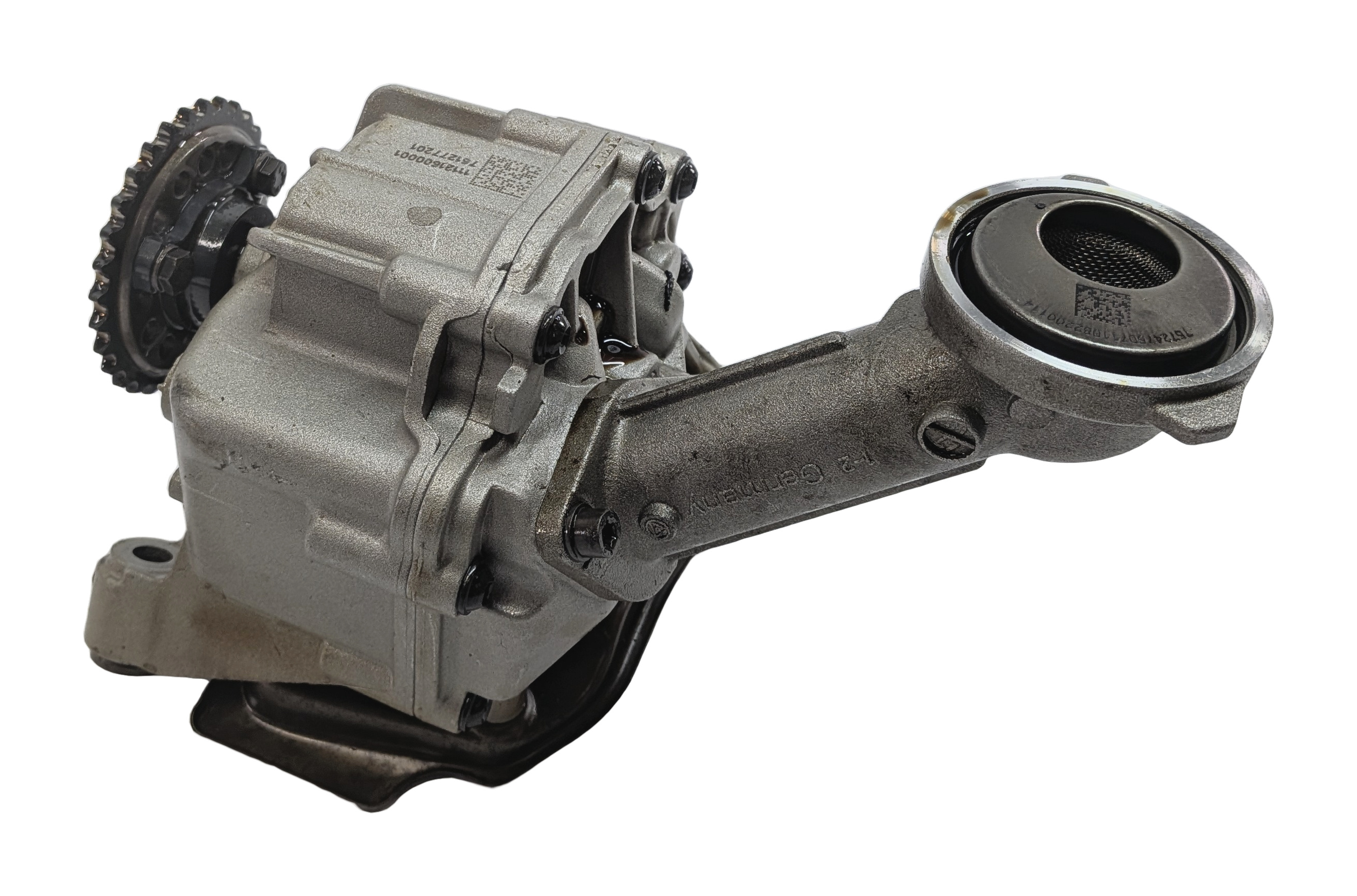 2012 BMW X5 (E70) 4.4L (N63) ENGINE OIL FLUID PUMP w/ PICKUP TUBE CHAIN — exact item pictured