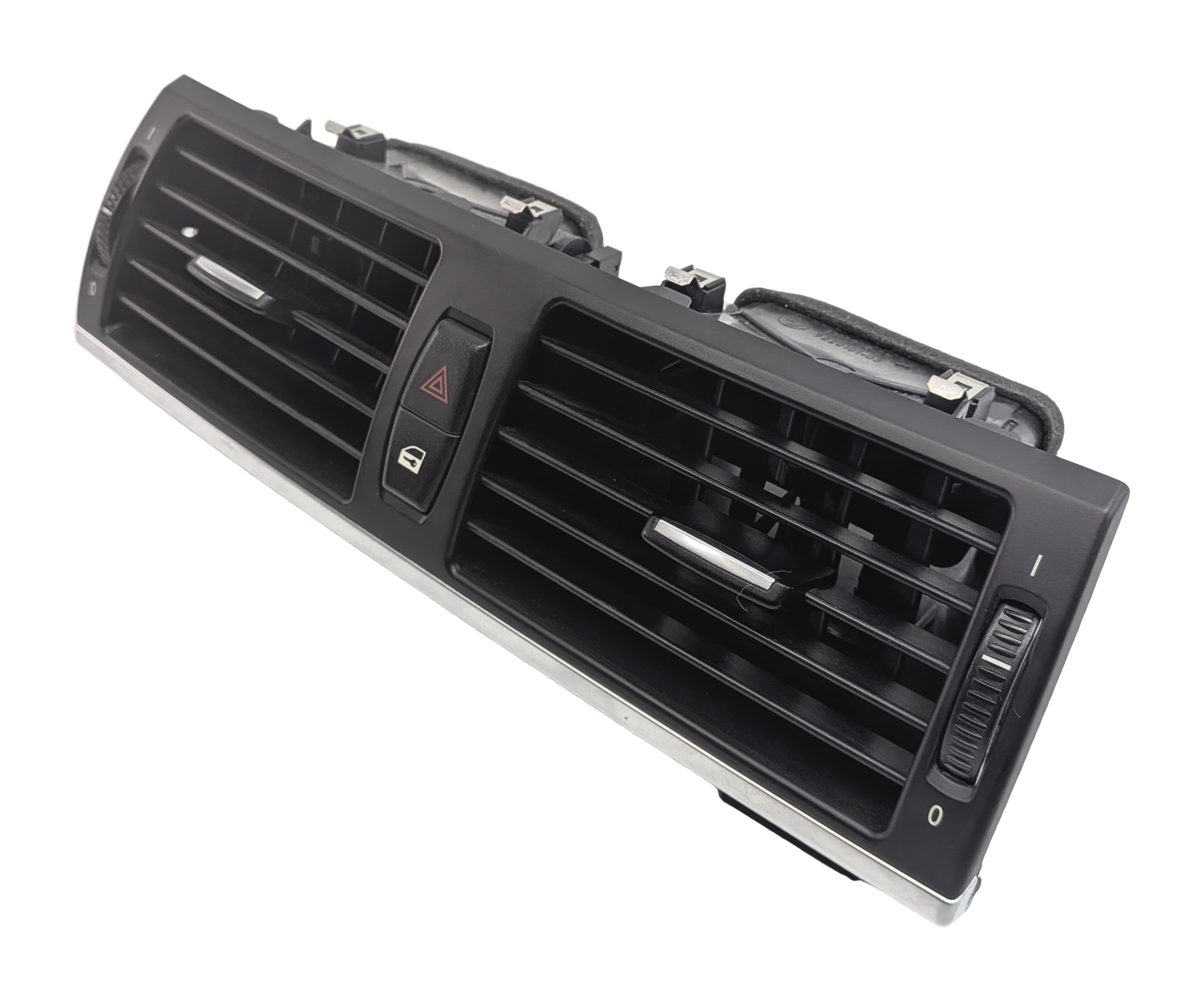 2012 BMW X5 (E70) FRONT CENTER DASH HEAT AIR AC VENT w/ HAZARD SWITCH (Black) — exact item pictured