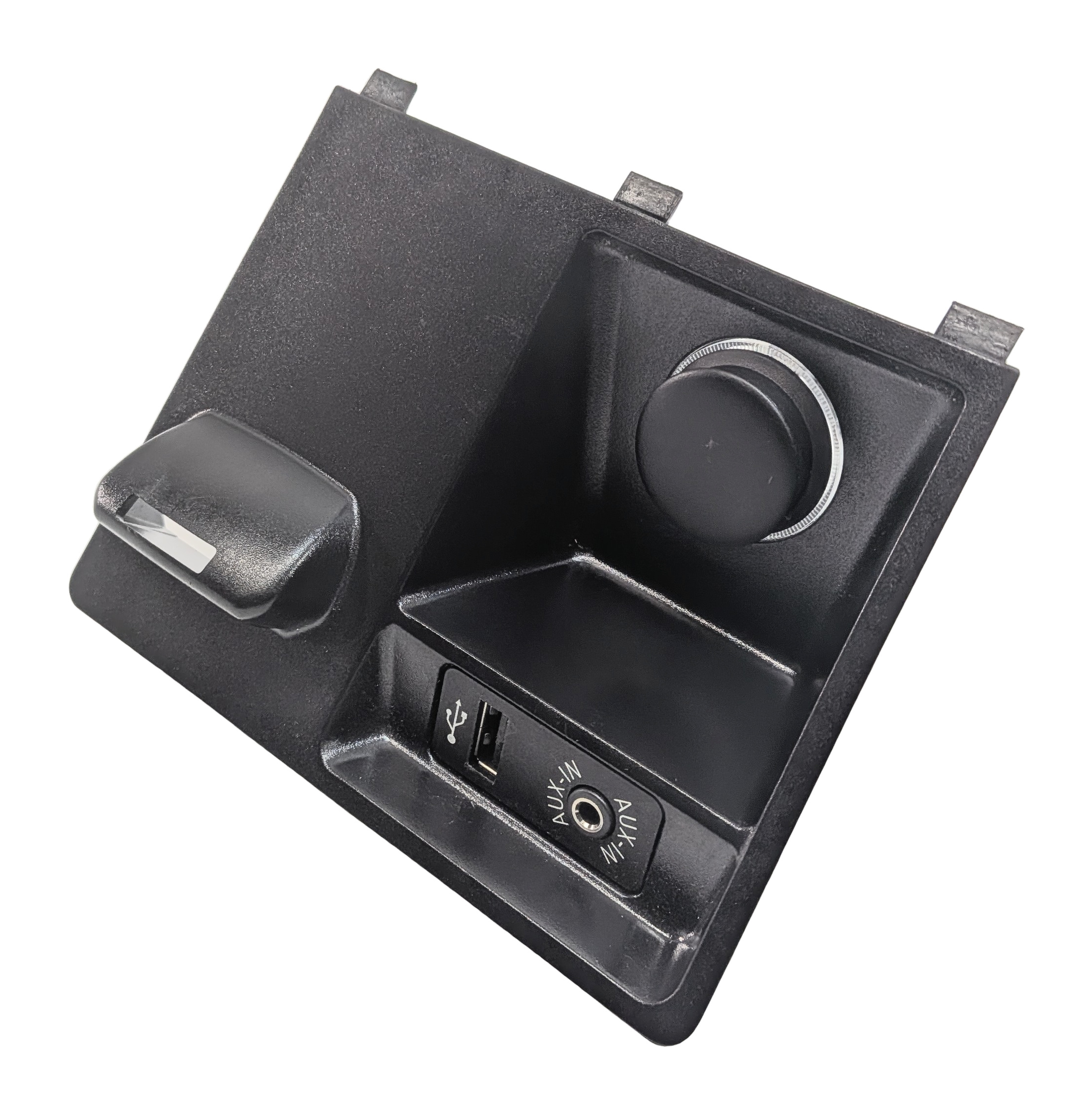 2012 BMW X5 (E70) AUXILIARY AUX IN w/ USB 12V POWER OUTLET SOCKET PANEL — exact item pictured