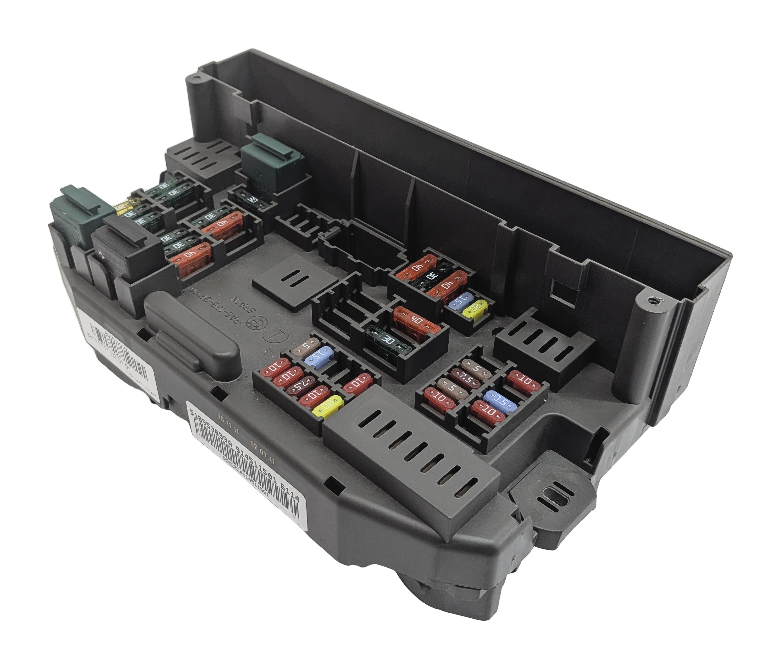 2012 BMW X5 (E70) 4.4L FRONT POWER DISTRIBUTION SAM FUSE BOX RELAY CARRIER — exact item pictured