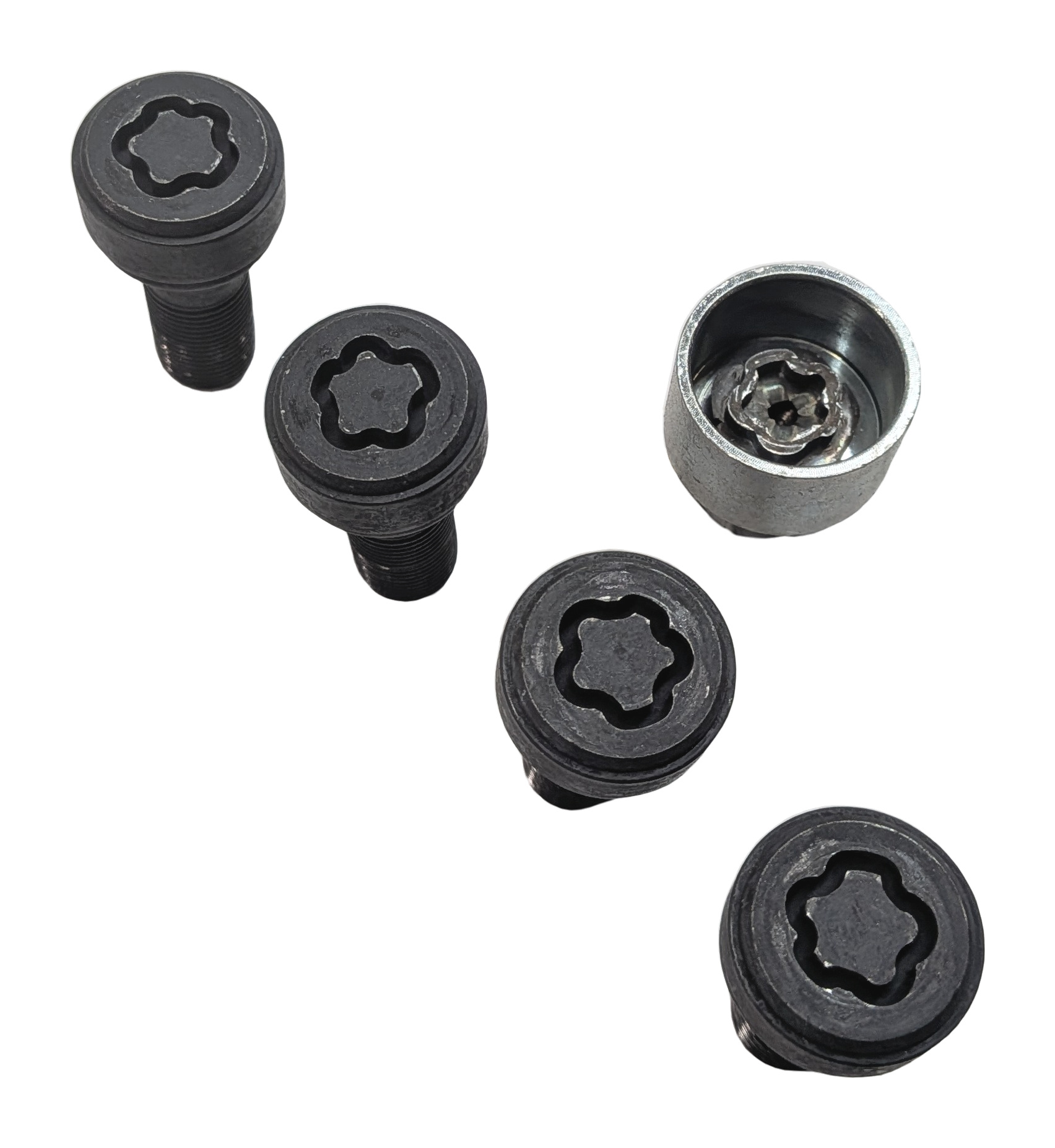 2012 BMW X5 (E70) WHEEL LOCK LUG BOLT SET/4 w/ KEY AFTERMARKET — exact item pictured