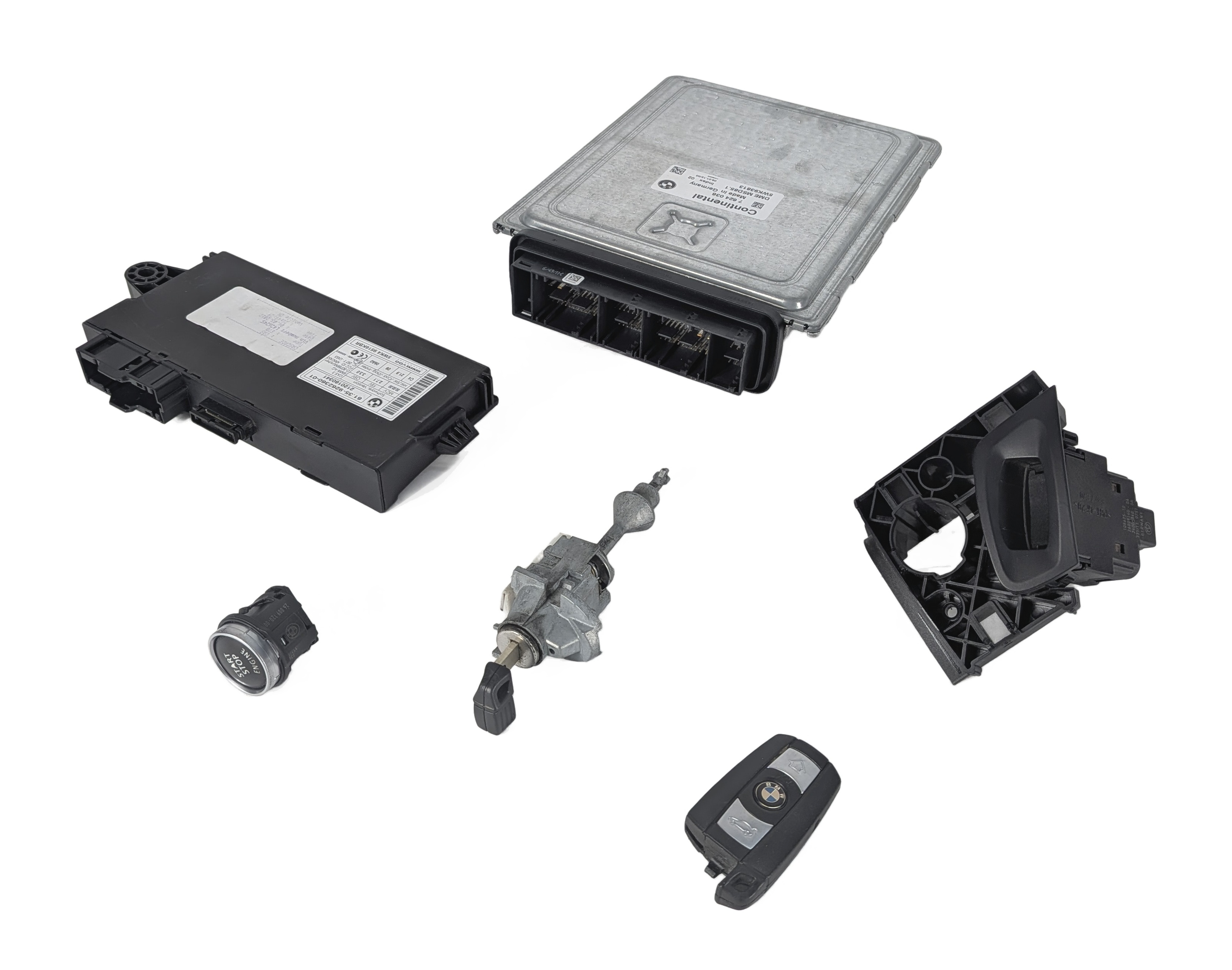 08-13 BMW X5 X6 (E70 E71) 4.4L N63 ENGINE DME CAS 3 IMMOBILIZER MODULE KEY SET — exact item pictured