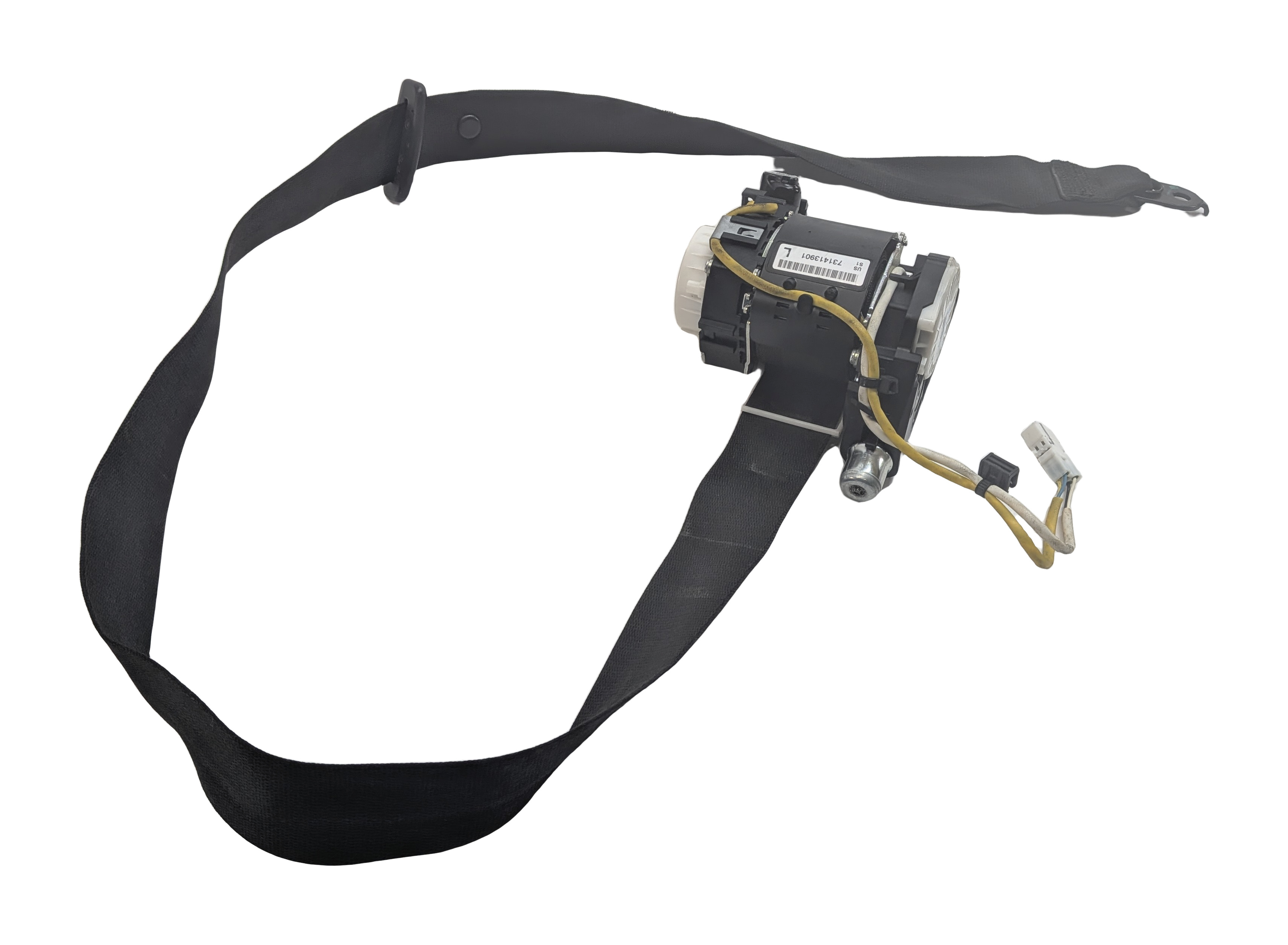 12-14 BMW 6 SERIES M6 (F06 F12 F13) LEFT FRONT DRIVER SEATBELT RETRACTOR (Black) — exact item pictured