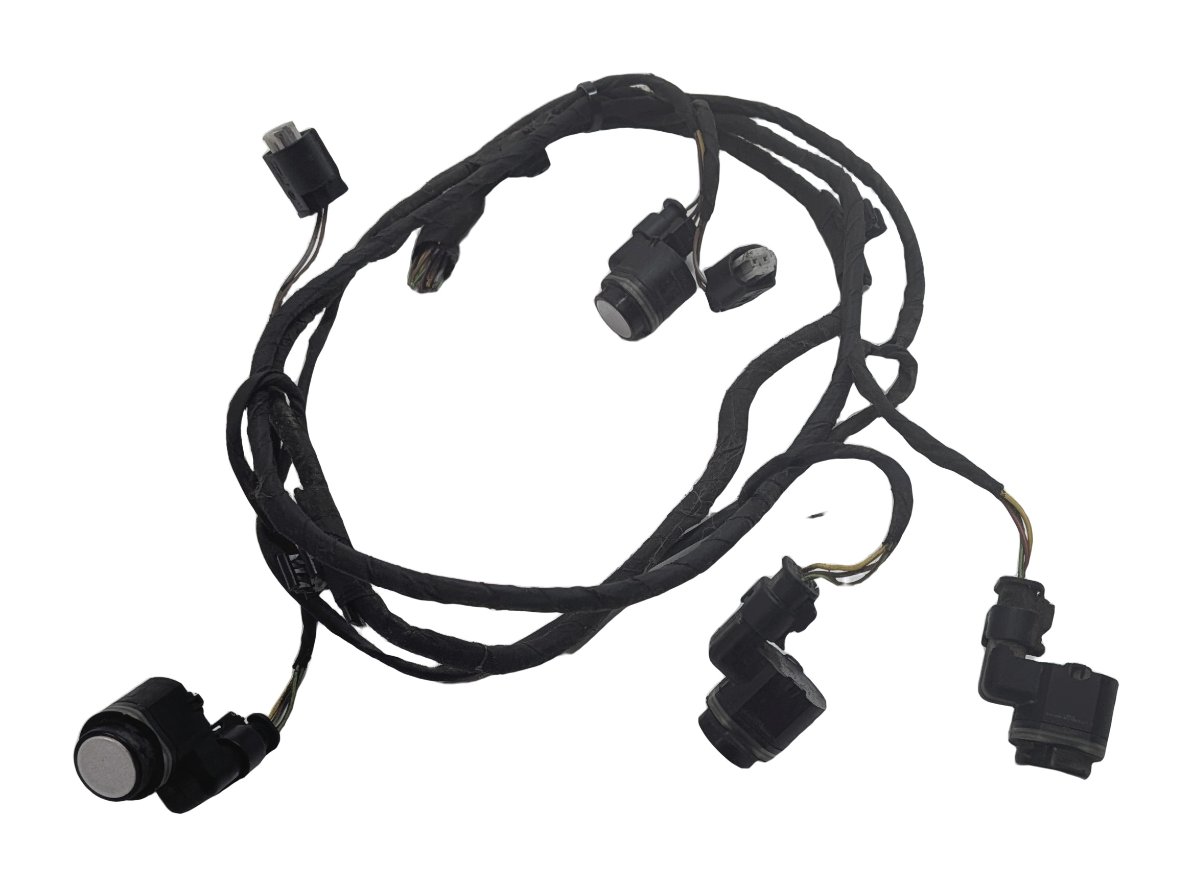 2013 BMW 650I F06 REAR PARK ASSIST PDC SENSORS SET w/ HARNESS (Silver) — exact item pictured