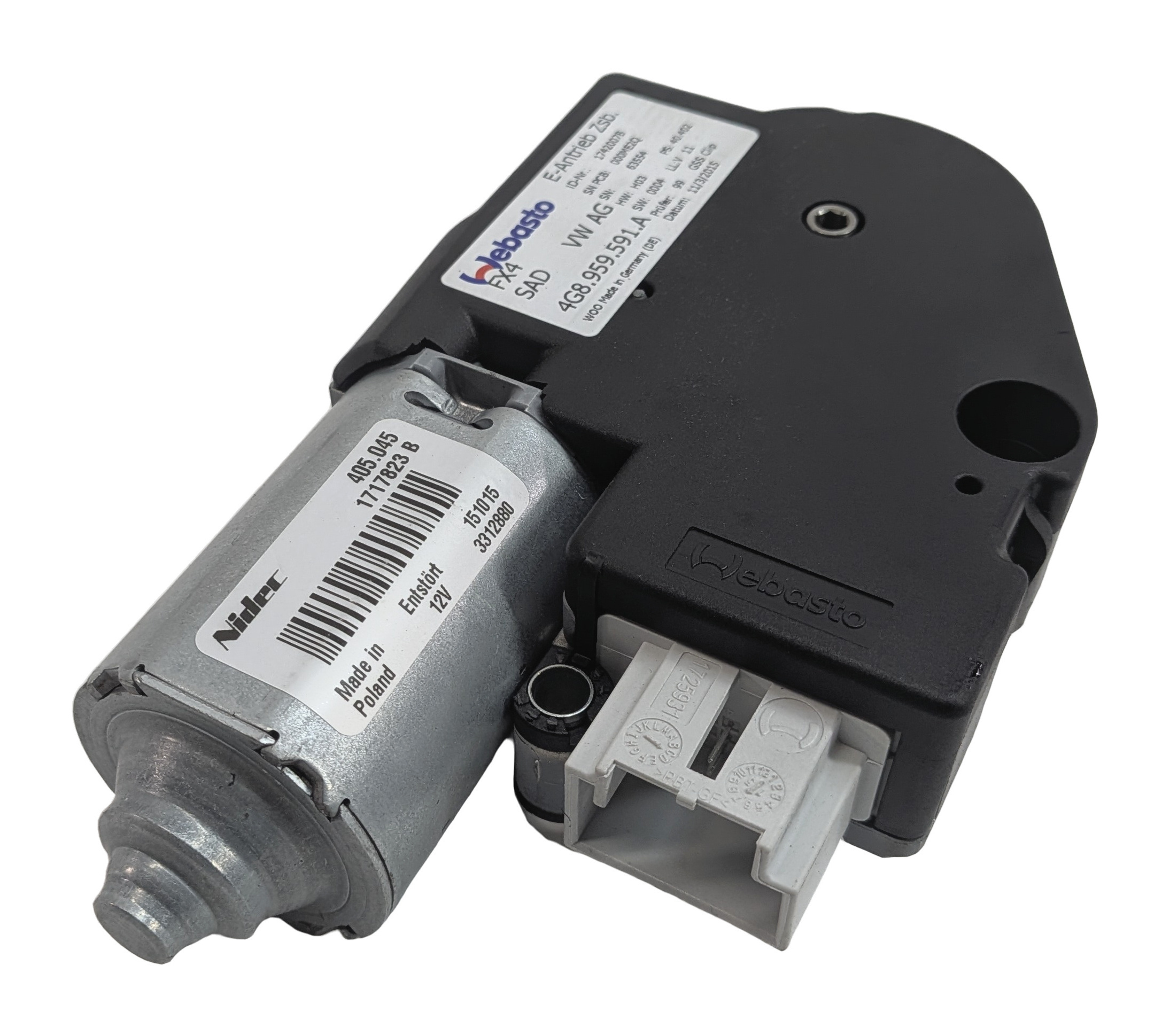 2012-2018 AUDI A6 A7 S6 S7 (C7 4G8) SUNROOF SUN ROOF WINDOW MOTOR — exact item pictured