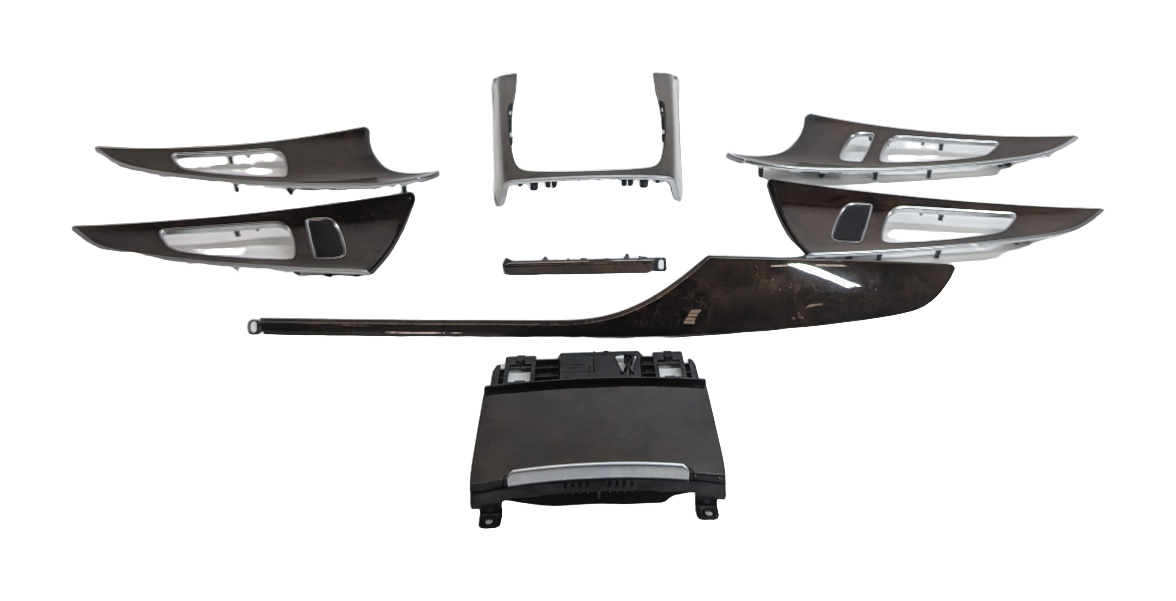 2016 AUDI A6 (C7 4G) INTERIOR DOOR DASH CENTER CONSOLE TRIM INLAY SET/8 (Walnut) — exact item pictured