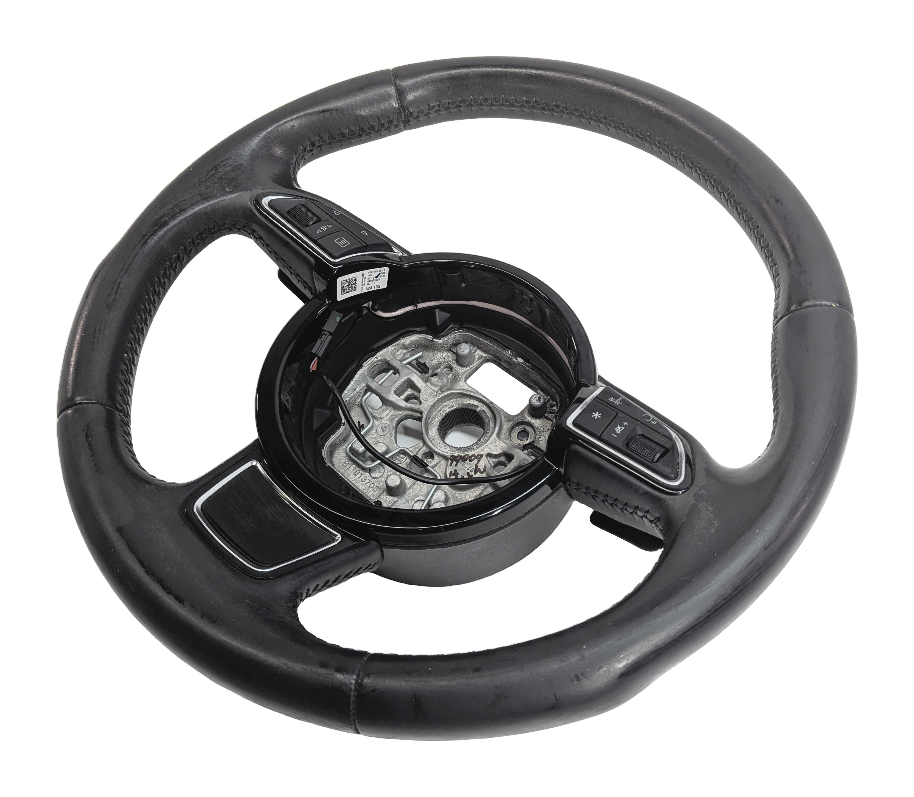 12-18 A6 A7 S6 S7 RS7 3 SPOKE TIPTRONIC STEERING WHEEL & PADDLE SHIFTERS (Black) — exact item pictured