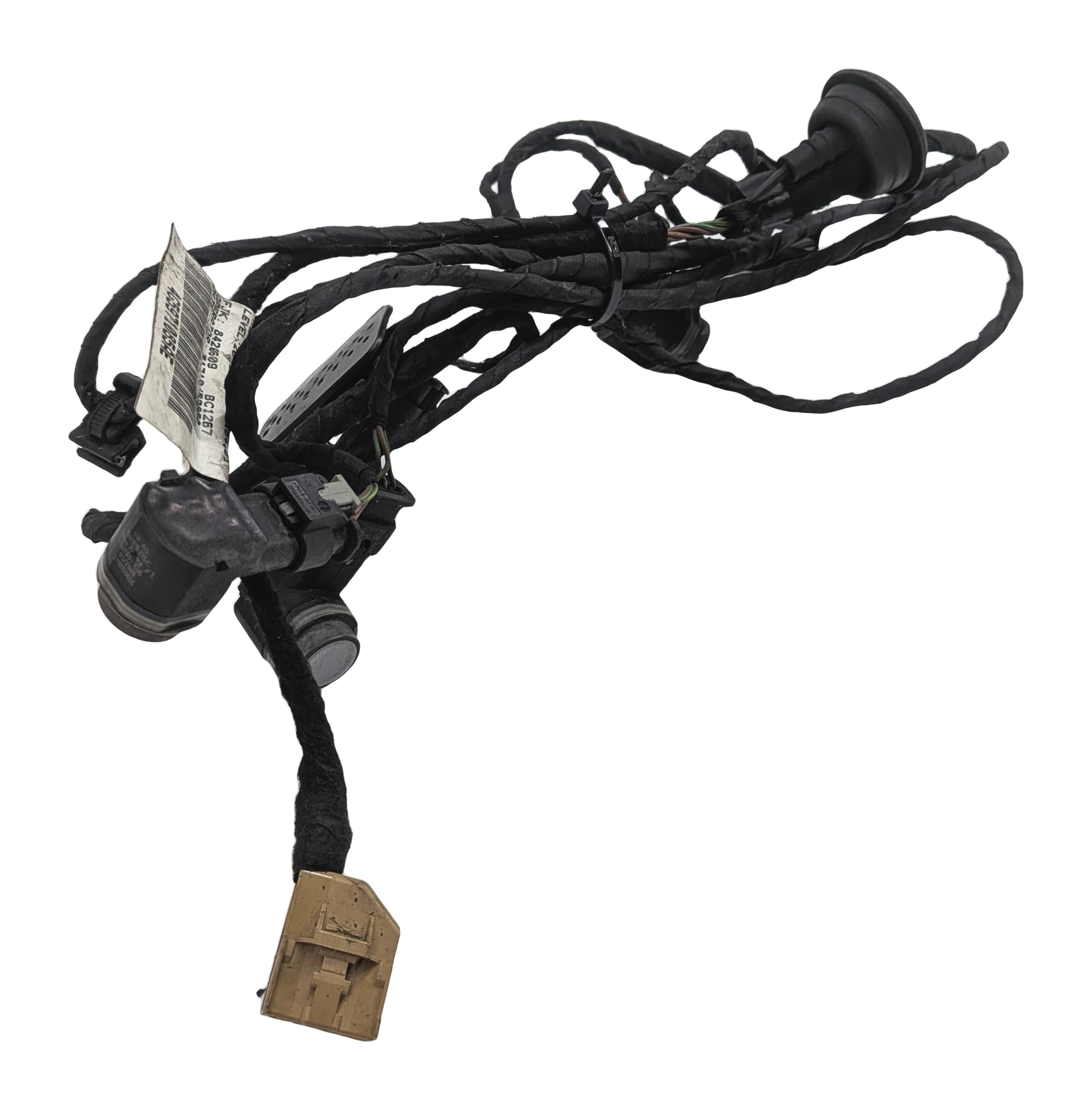 2016 AUDI A6 (C7 4G) REAR PARK ASSIST PDC DISTANCE SENSORS SET w/WIRE HARNESS — exact item pictured