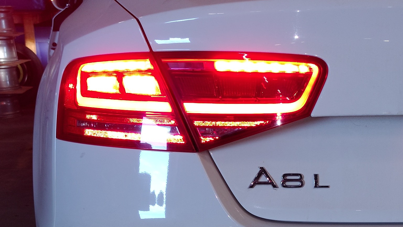 11-14 AUDI A8 S8 (D4 4H) LEFT DRIVER REAR TRUNK INNER LED TAILLIGHT LIGHT LAMP — exact item pictured