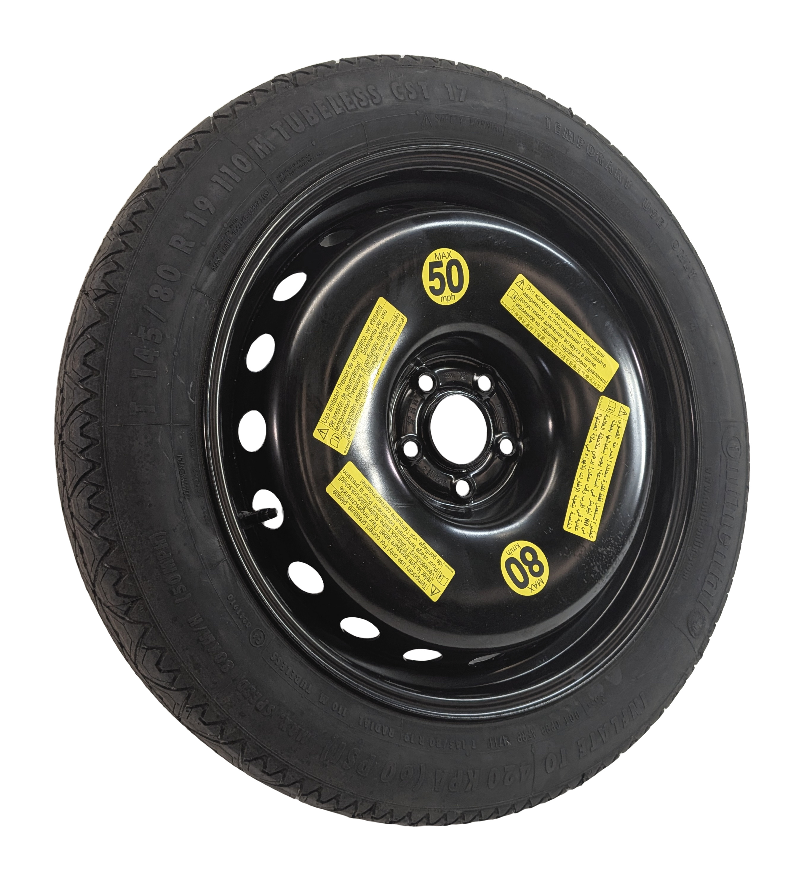 2011-2018 AUDI A8 S8 (D4 4H) 19x5 SPARE TIRE WHEEL RIM — exact item pictured