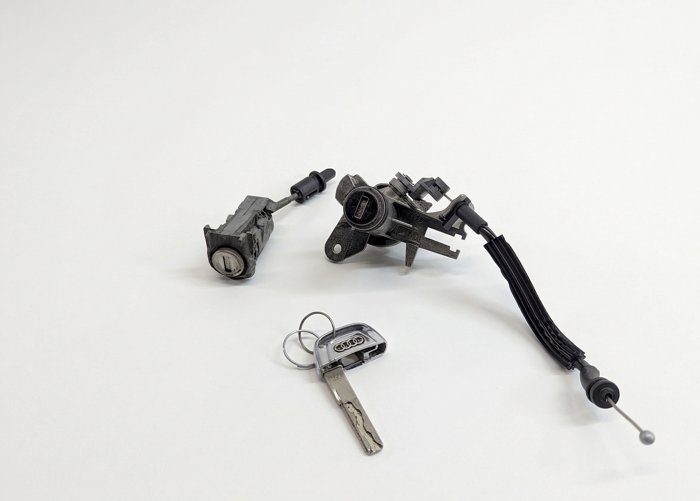 2012 AUDI A8 (D4 4H) DOOR LOCK CYLINDER ASSEMBLY w/KEY SET/2 — exact item pictured
