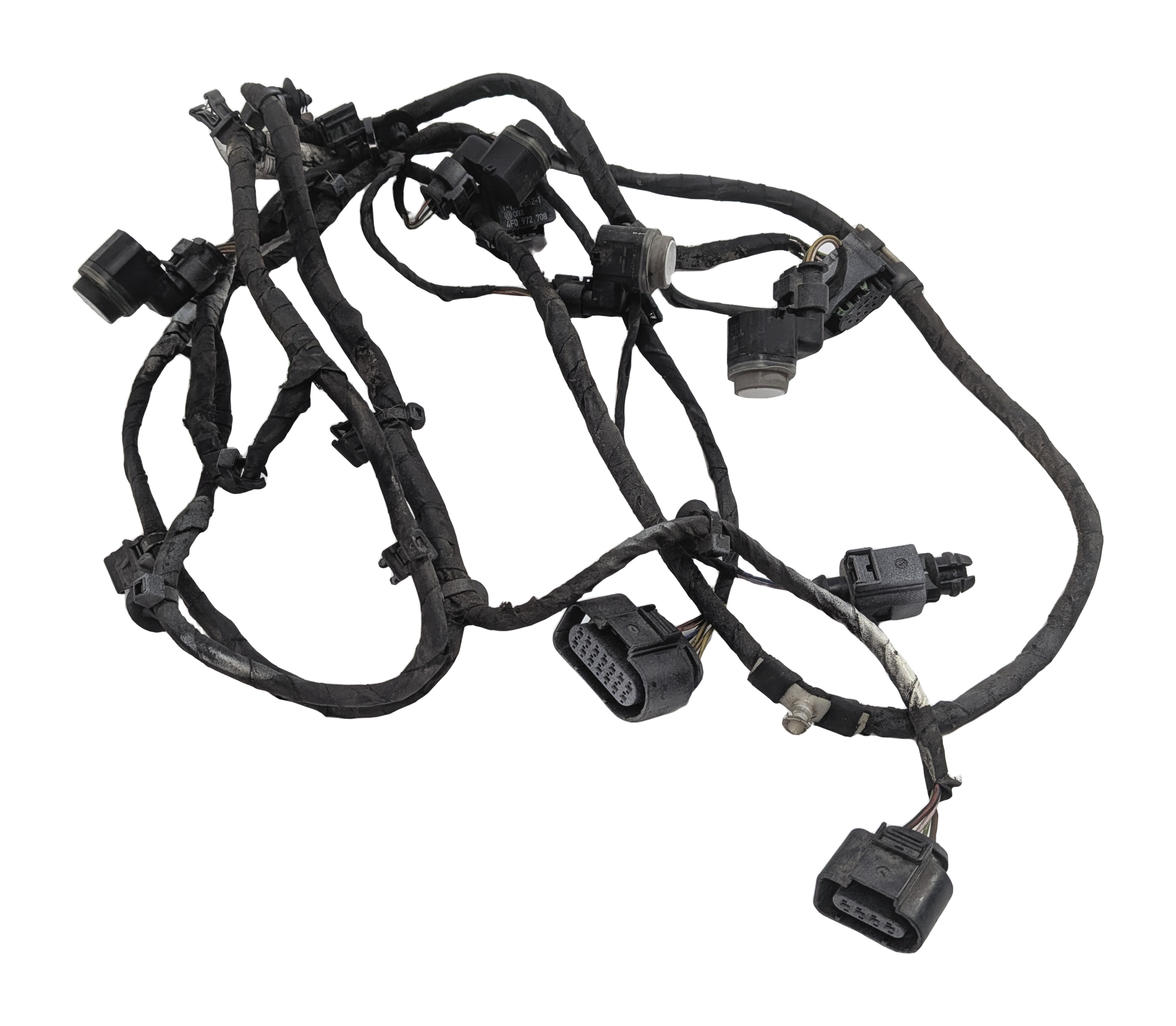 2012 AUDI A8 (D4 4H) FRONT PARK ASSIST PDC DISTANCE SENSORS SET/4 (White) — exact item pictured
