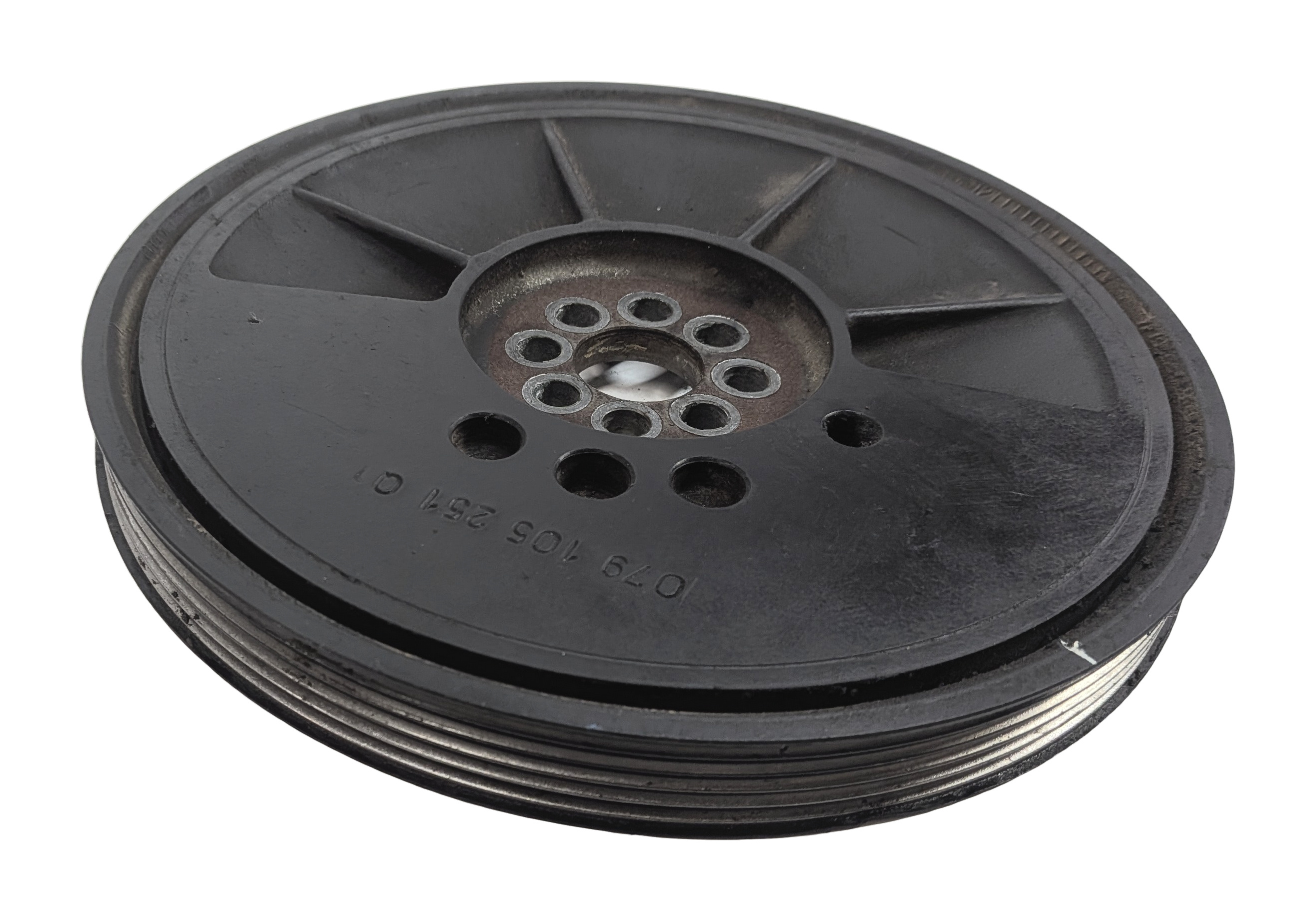 2011-2013 AUDI A8 (D4 4H) 4.2L CDRA V8 ENGINE - HARMONIC BALANCER PULLEY — exact item pictured