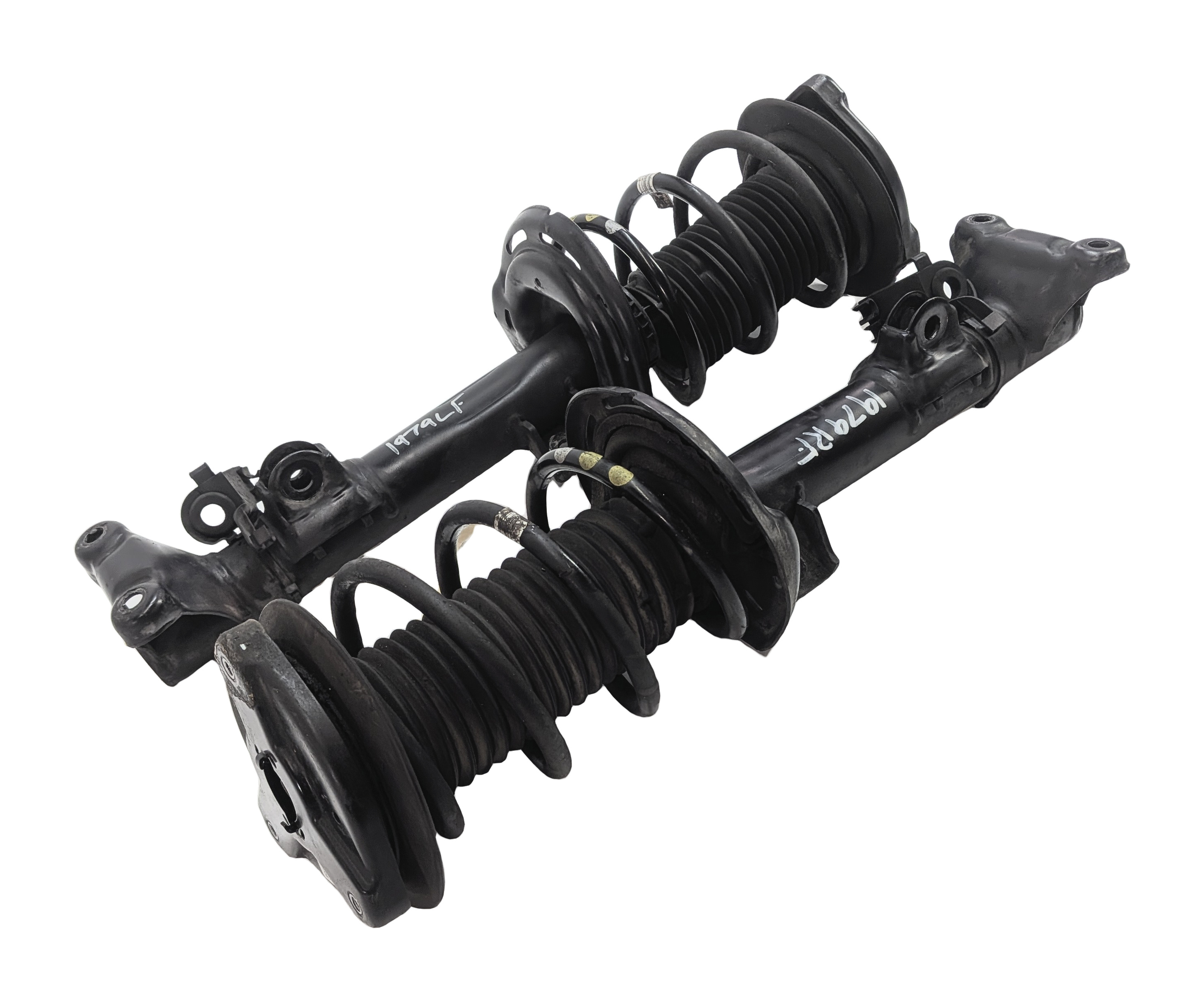 08-15 MERCEDES C-CLASS (W204) RWD FRONT LEFT & RIGHT SPORT SHOCK STRUT SET 2 — exact item pictured