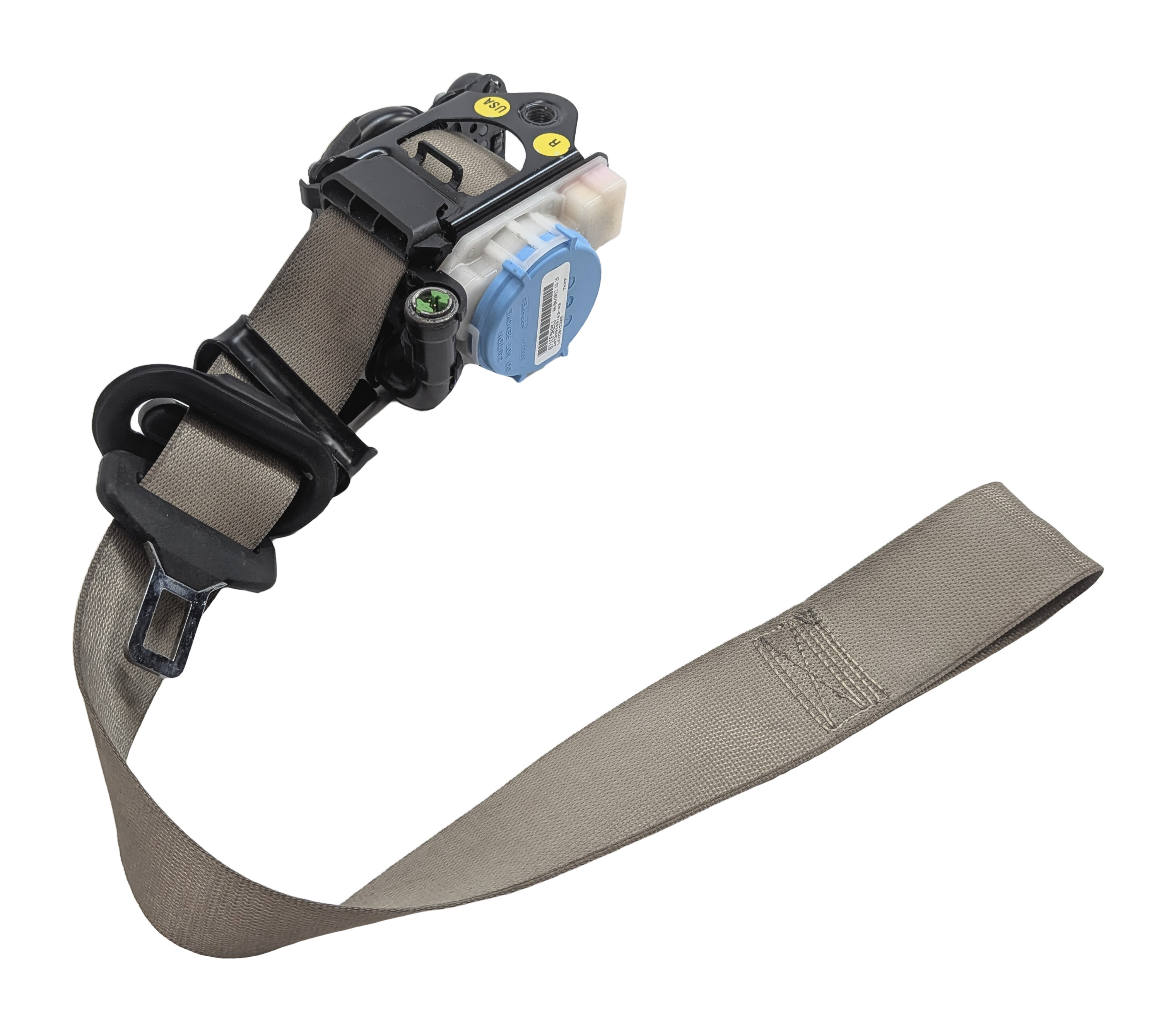 2012-2015 MERCEDES C CLASS (C204) COUPE RIGHT FRONT SEATBELT RETRACTOR (Beige) — exact item pictured