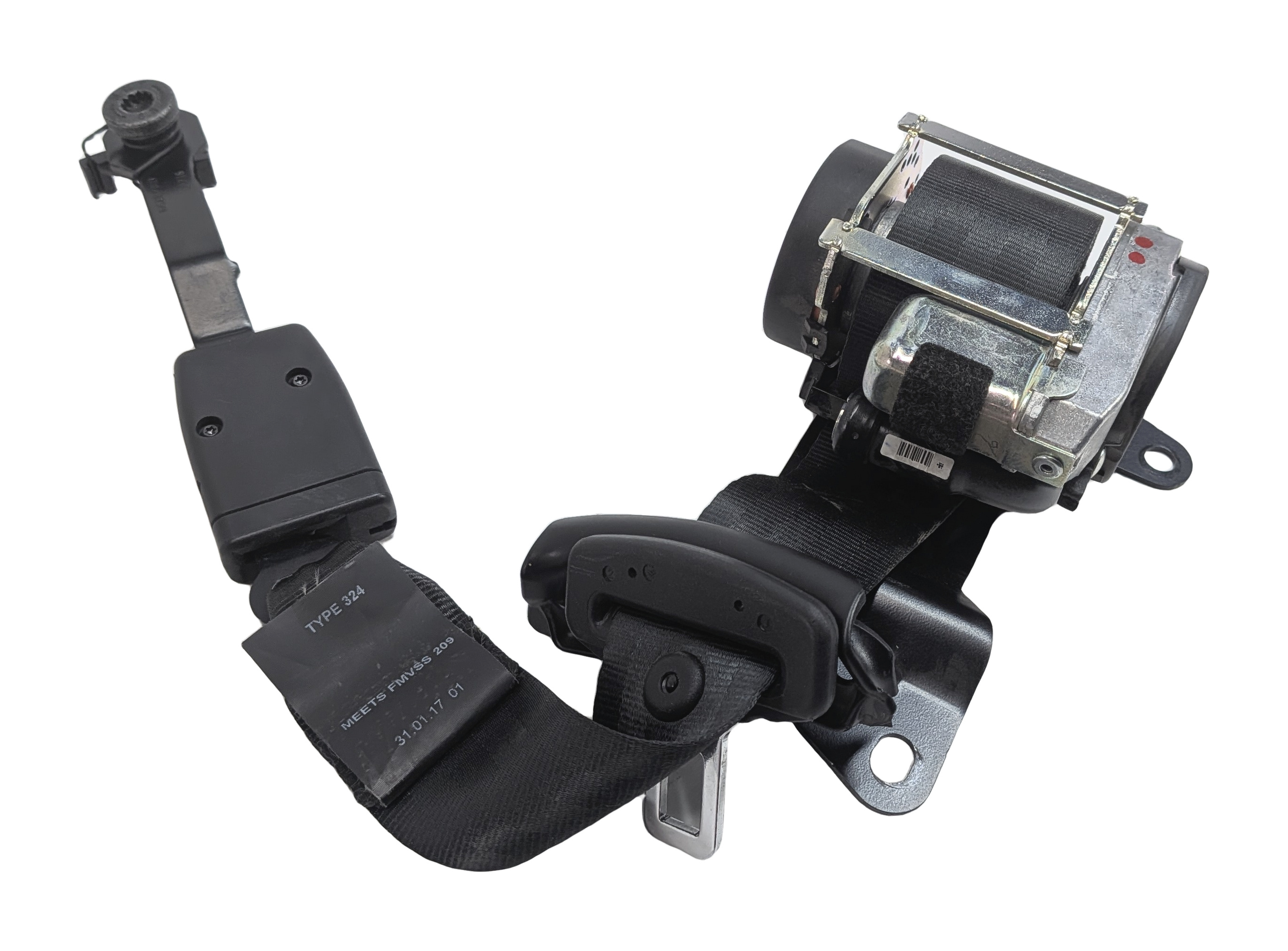 2017 RANGE ROVER SPORT (L494) REAR 3RD ROW LEFT SEAT SEATBELT RETRACTOR (Black) — exact item pictured
