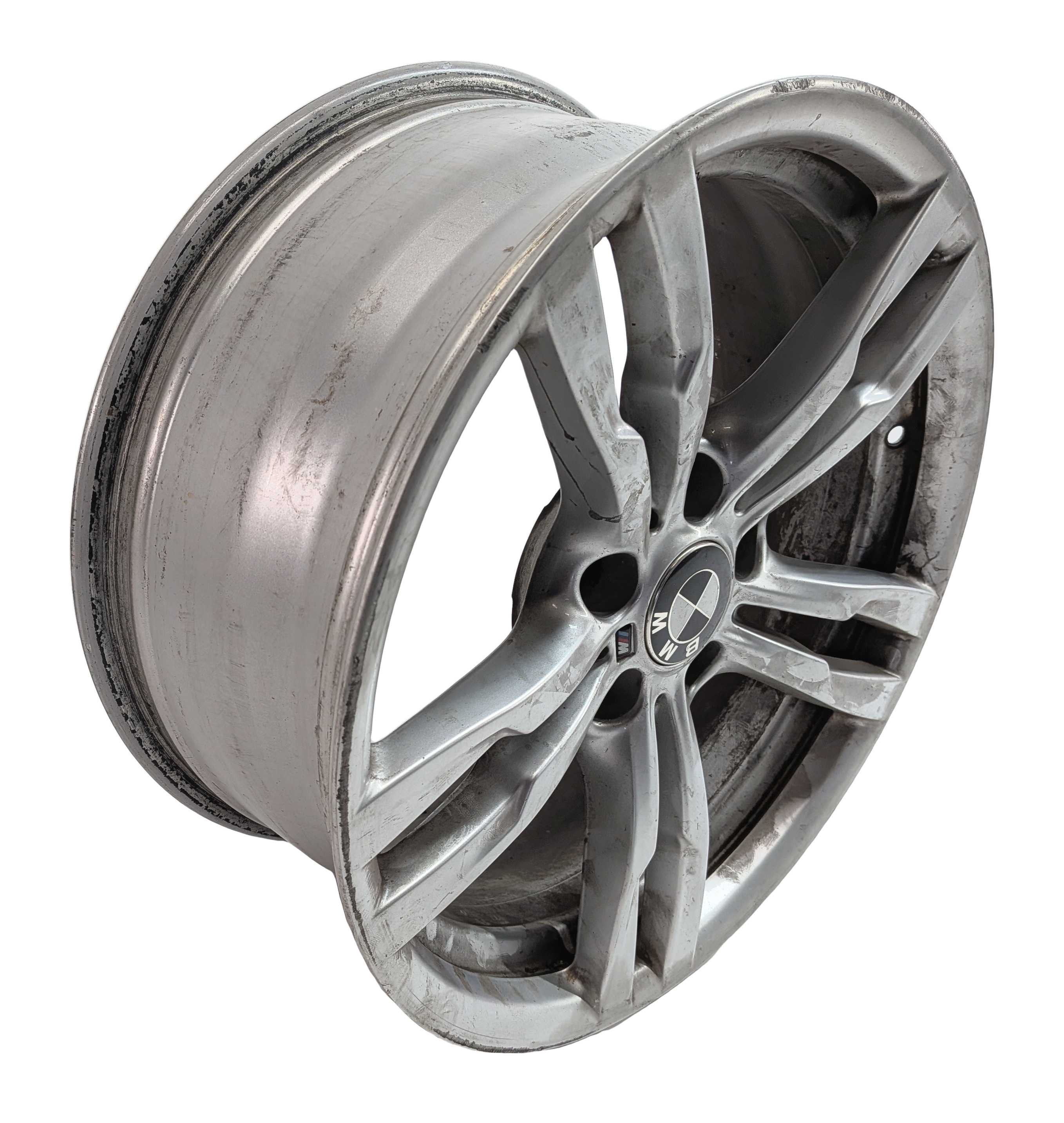 14-20 BMW 3 / 4 SERIES (F30 F31 F32 F33 F36) 18x8 5-DOUBLE SPOKE ///M WHEEL RIM — exact item pictured
