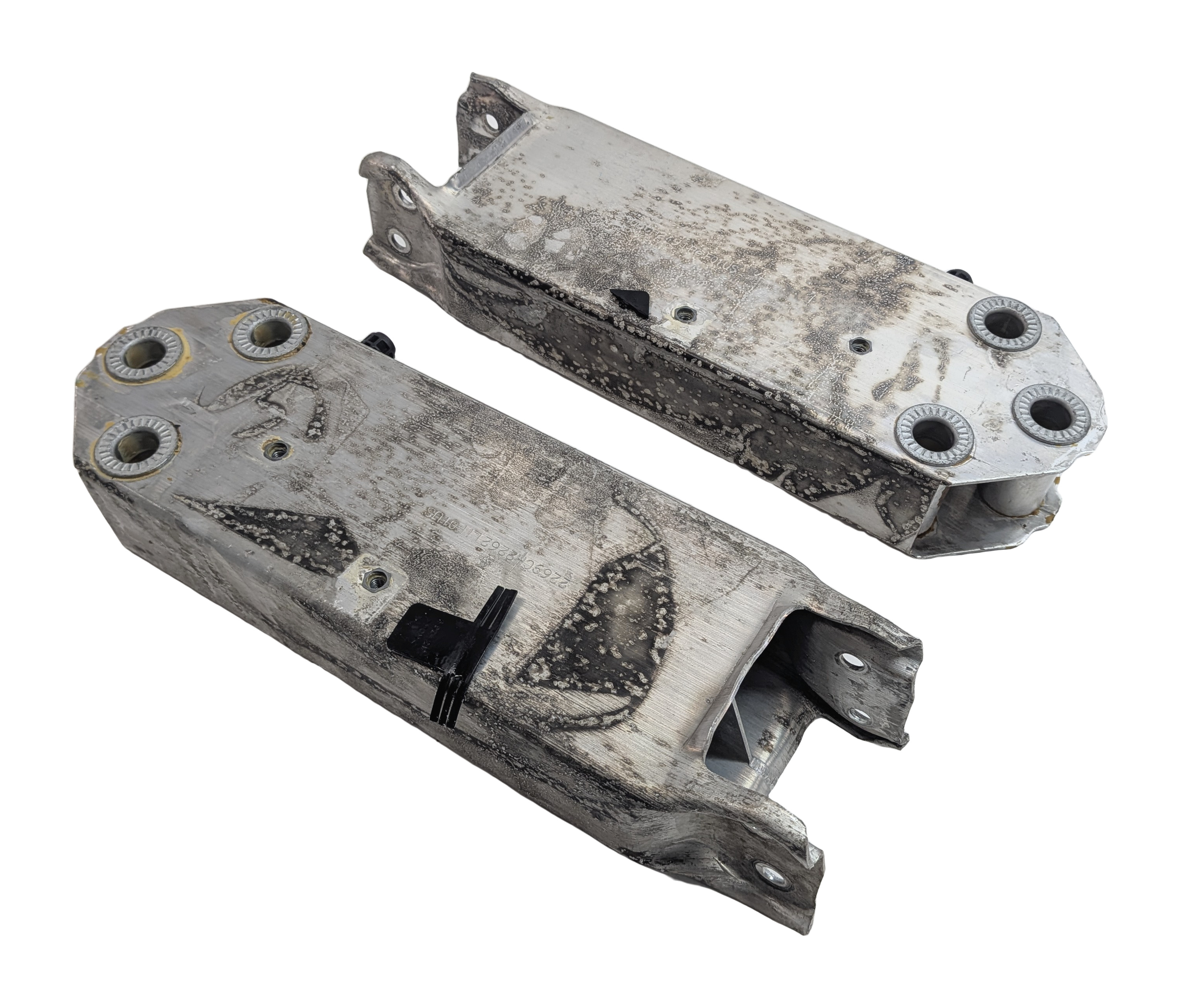 13-15 BMW 7 SERIES (F01) FRONT LEFT RIGHT BUMPER REINFORCEMENT BAR BRACKET SET 2 — exact item pictured