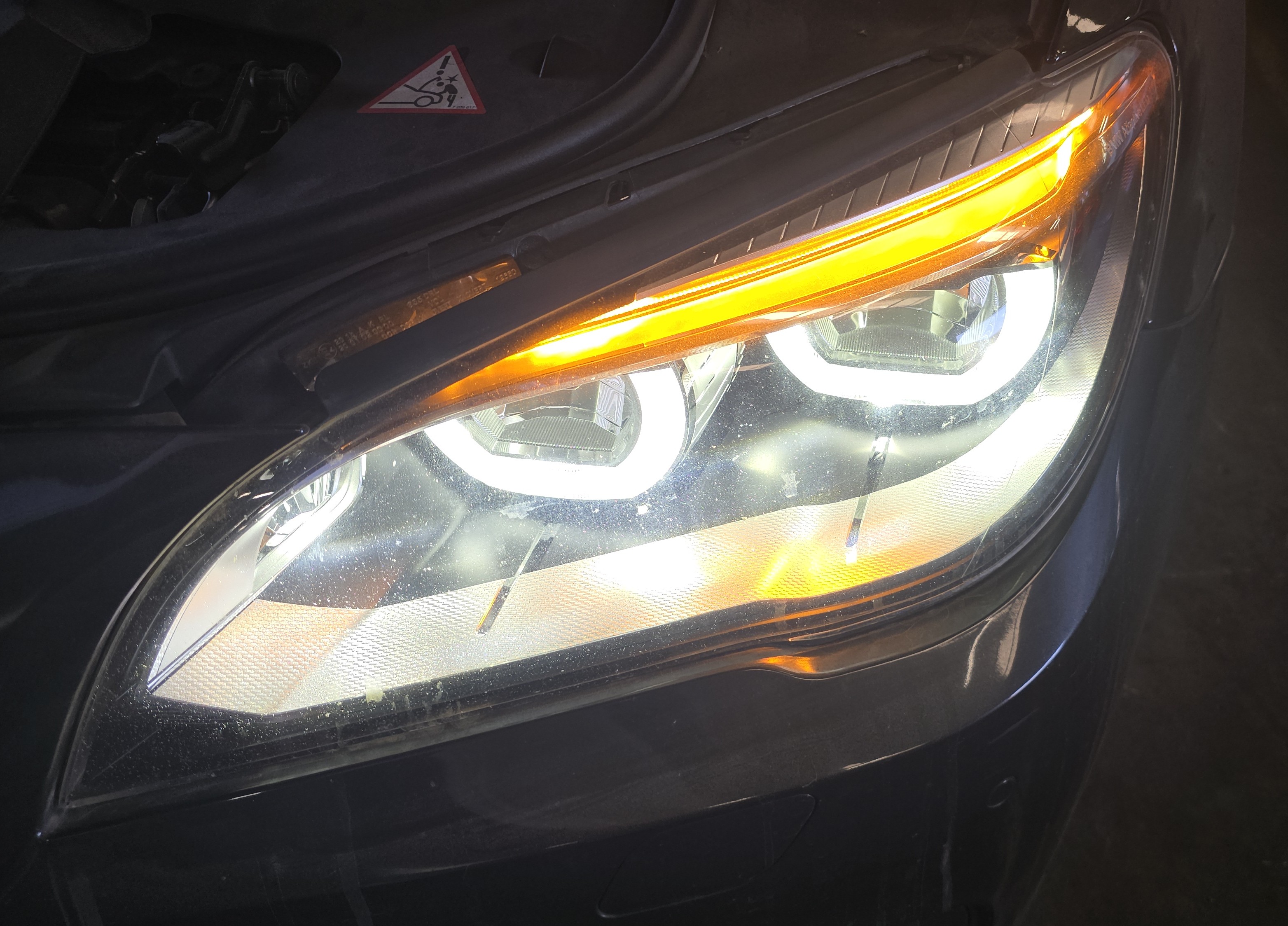 13-15 BMW 7 SERIES (F01) LEFT DRIVER HEADLIGHT LIGHT LAMP - ADAPTIVE DYNAMIC LED — exact item pictured