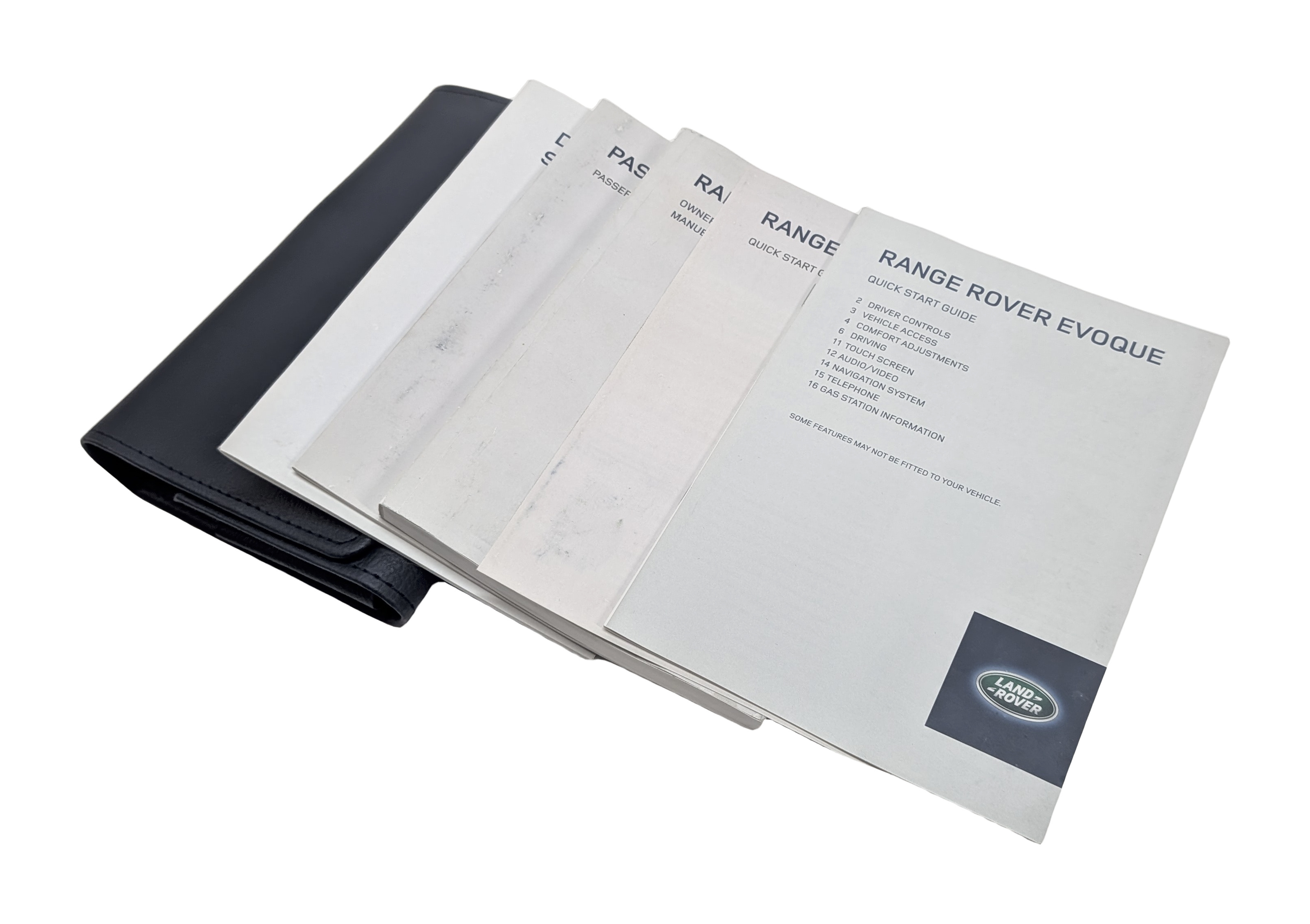 2015 RANGE ROVER EVOQUE (L538) 2.0L OWNER'S MANUAL BOOKLET SET/5 w/CASE — exact item pictured