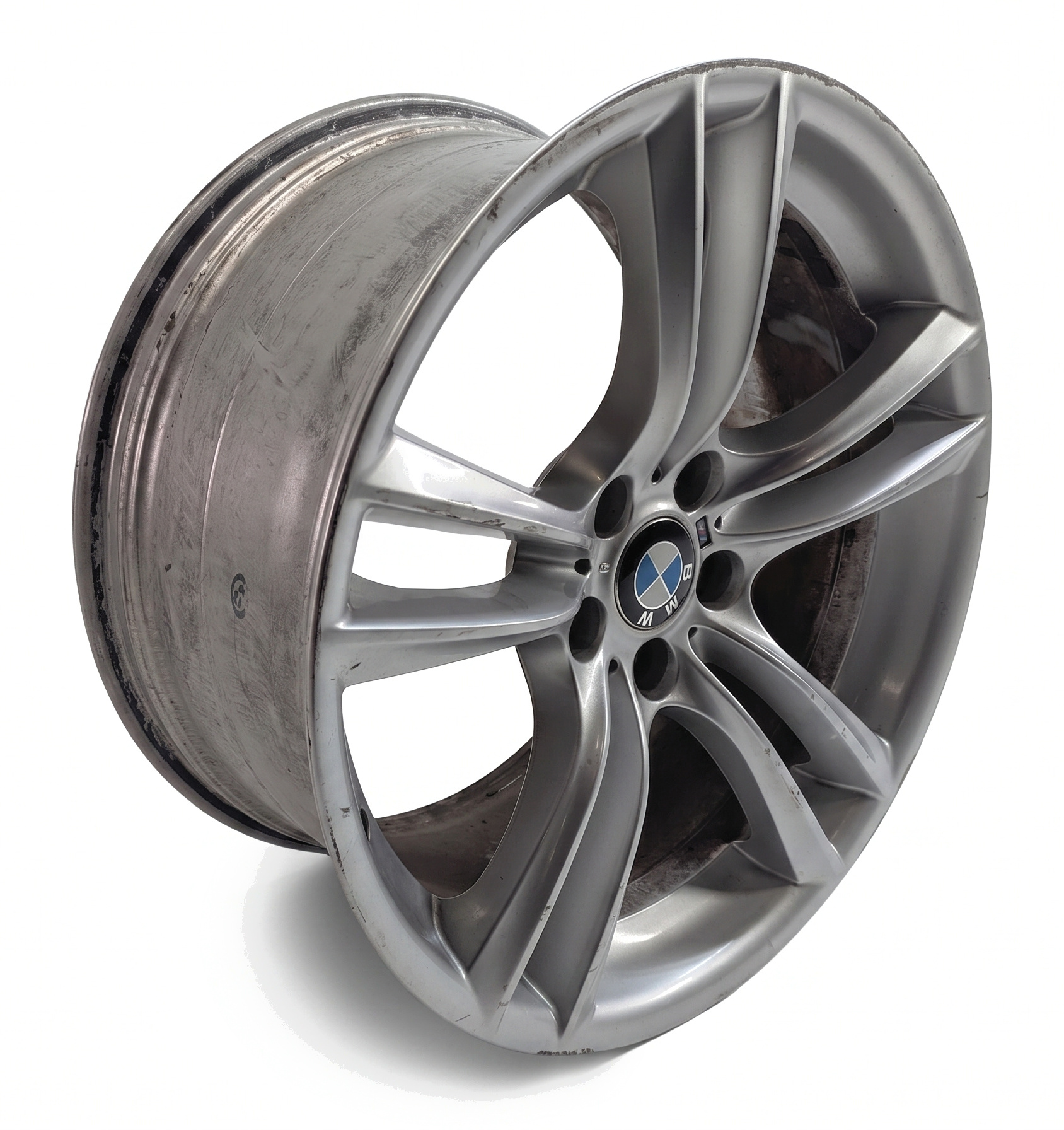 09-17 BMW 5 GT 7 SERIES (F01 F07) REAR 20x10 ///M 5 DOUBLE 10-SPOKE WHEEL RIM — exact item pictured