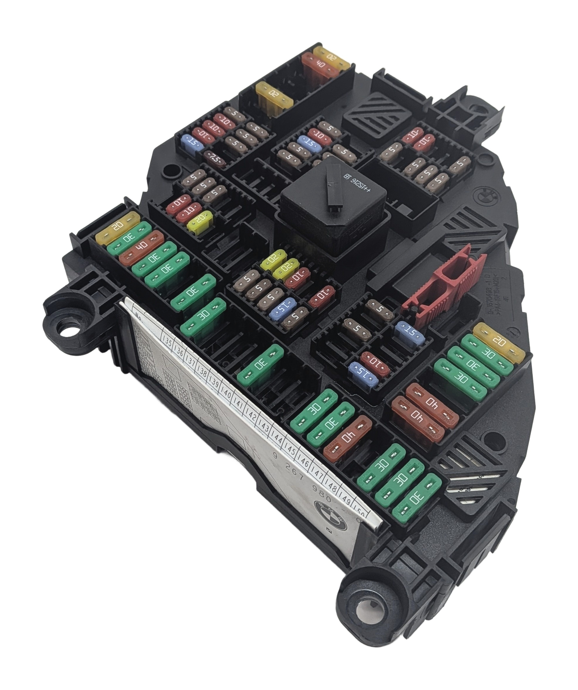 2016-2019 BMW 650i F12 F13 REAR POWER DISTRIBUTION FUSE BOX RELAY MODULE — exact item pictured
