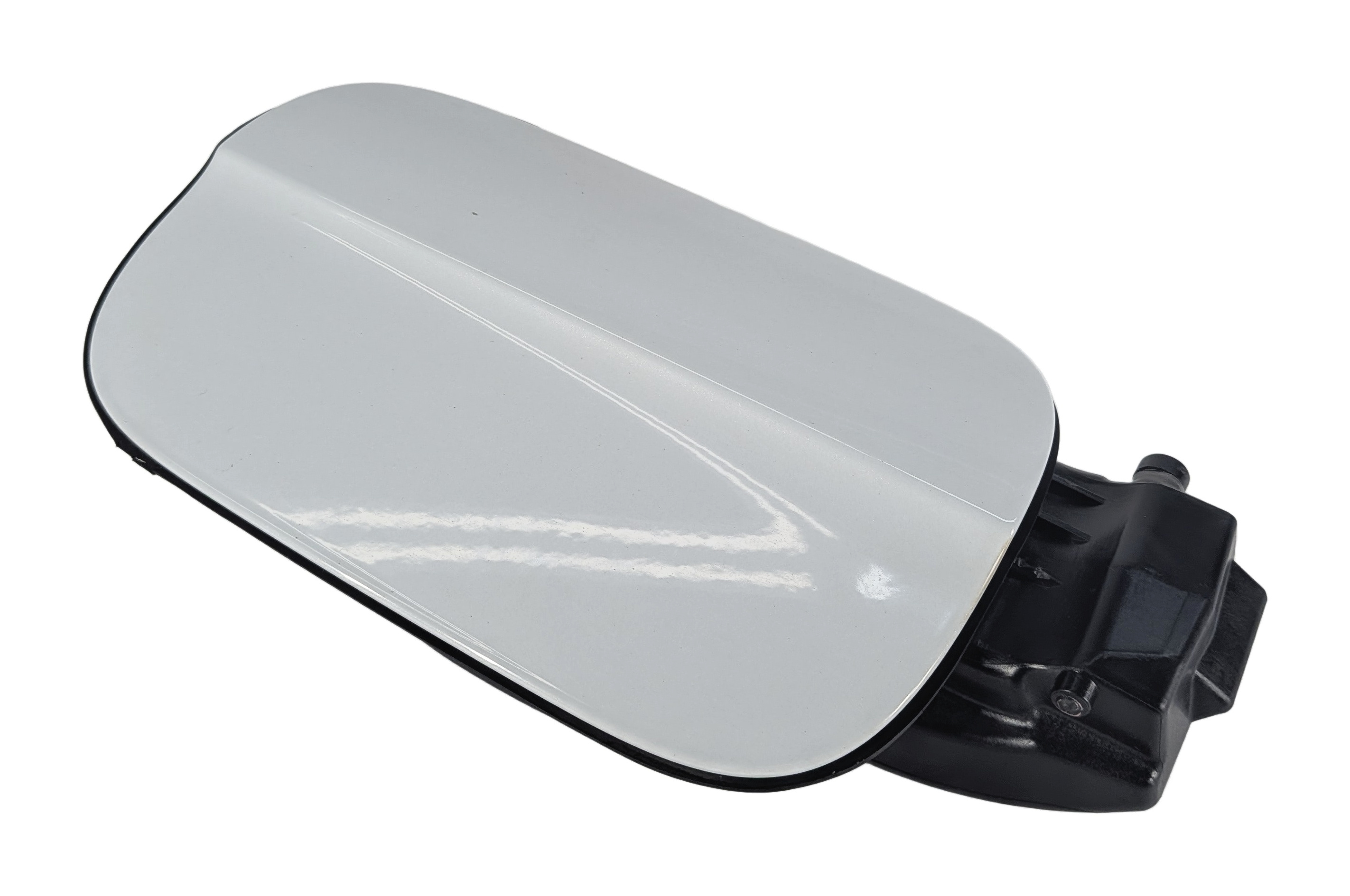 2010-2015 AUDI Q7 (4L) FUEL TANK DOOR LID COVER TRIM w/ HOUSING (White) — exact item pictured
