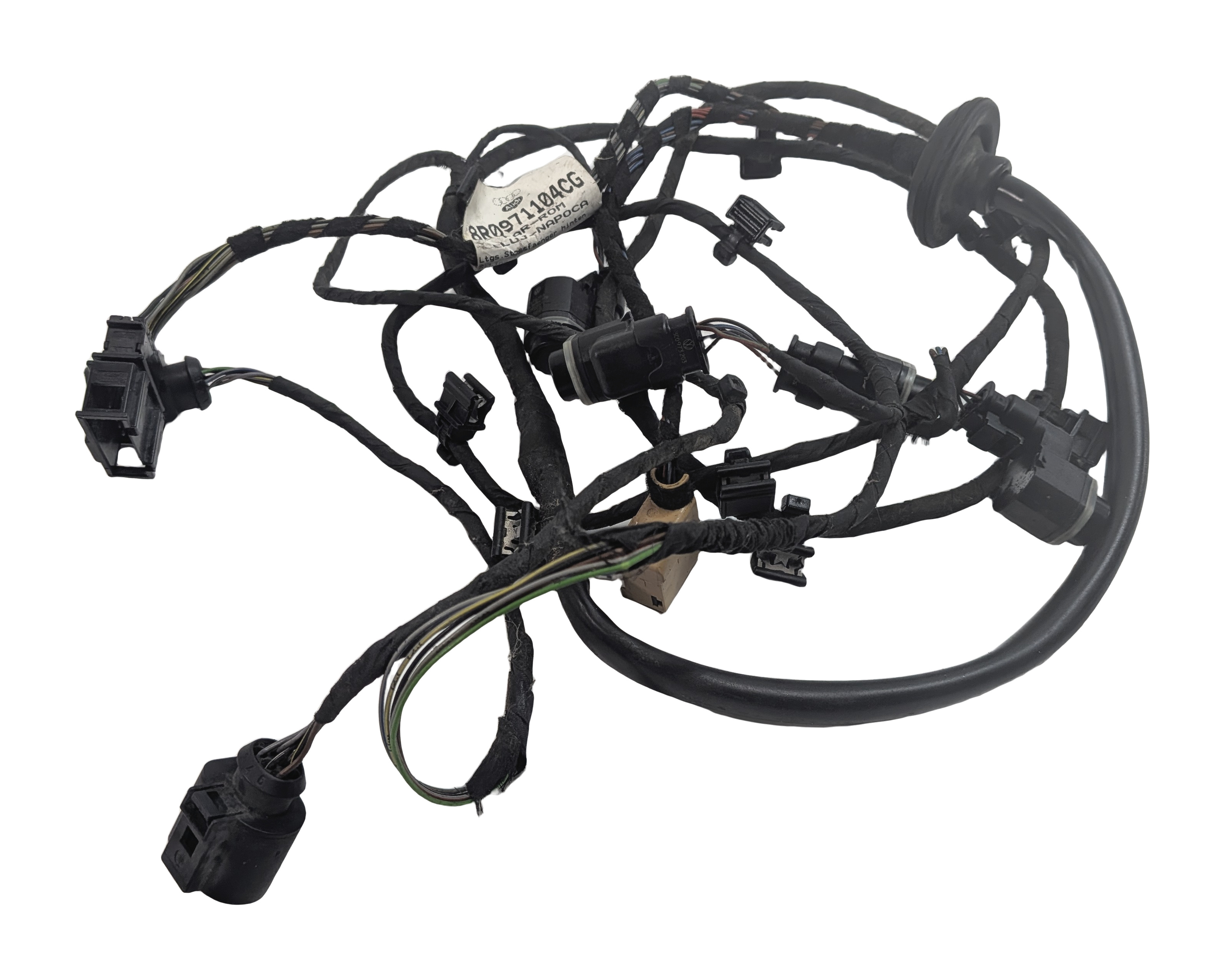 2013 AUDI Q5 (B8 8R) REAR BUMPER PARK ASSIST PDC SENSORS w/WIRE HARNESS (Blue) — exact item pictured