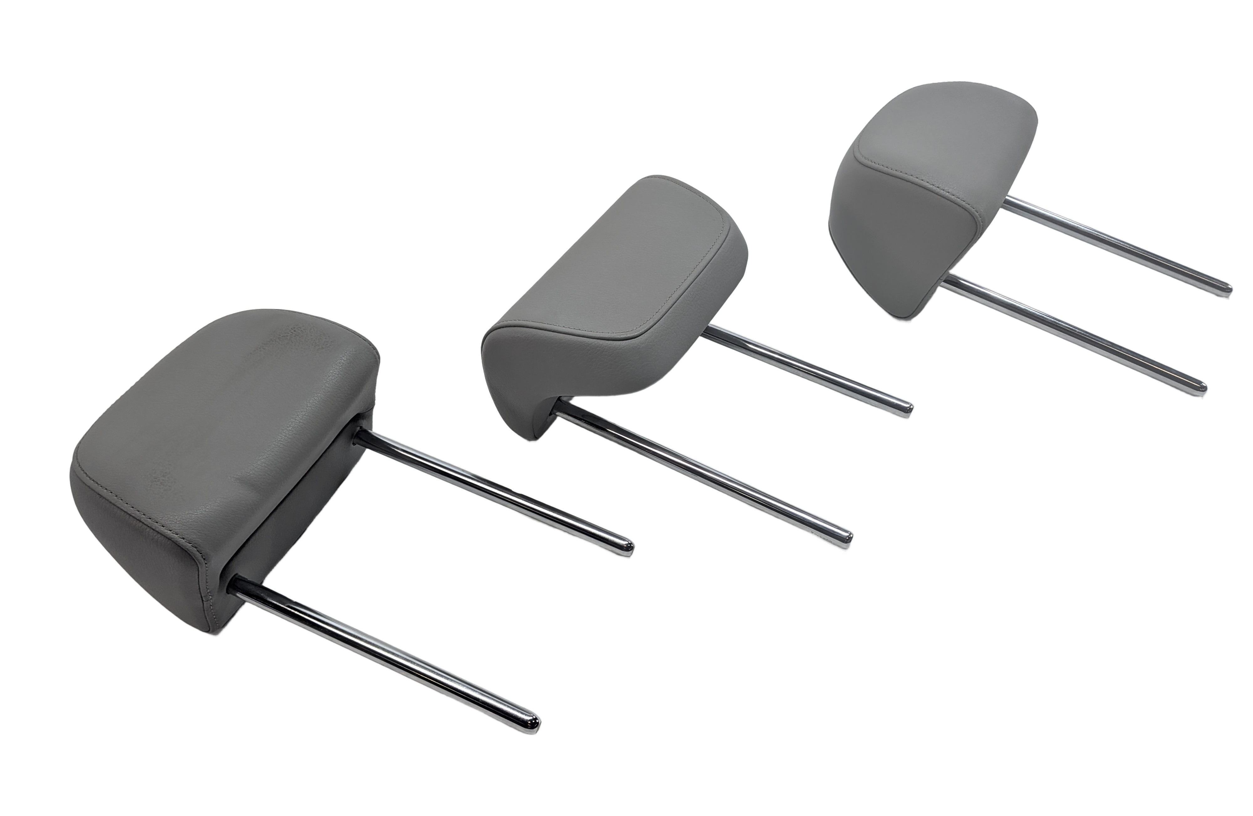 13-17 AUDI Q5 SQ5 (B8 8R) REAR SEAT HEADREST SET 3 LEATHERETTE (Grey) — exact item pictured