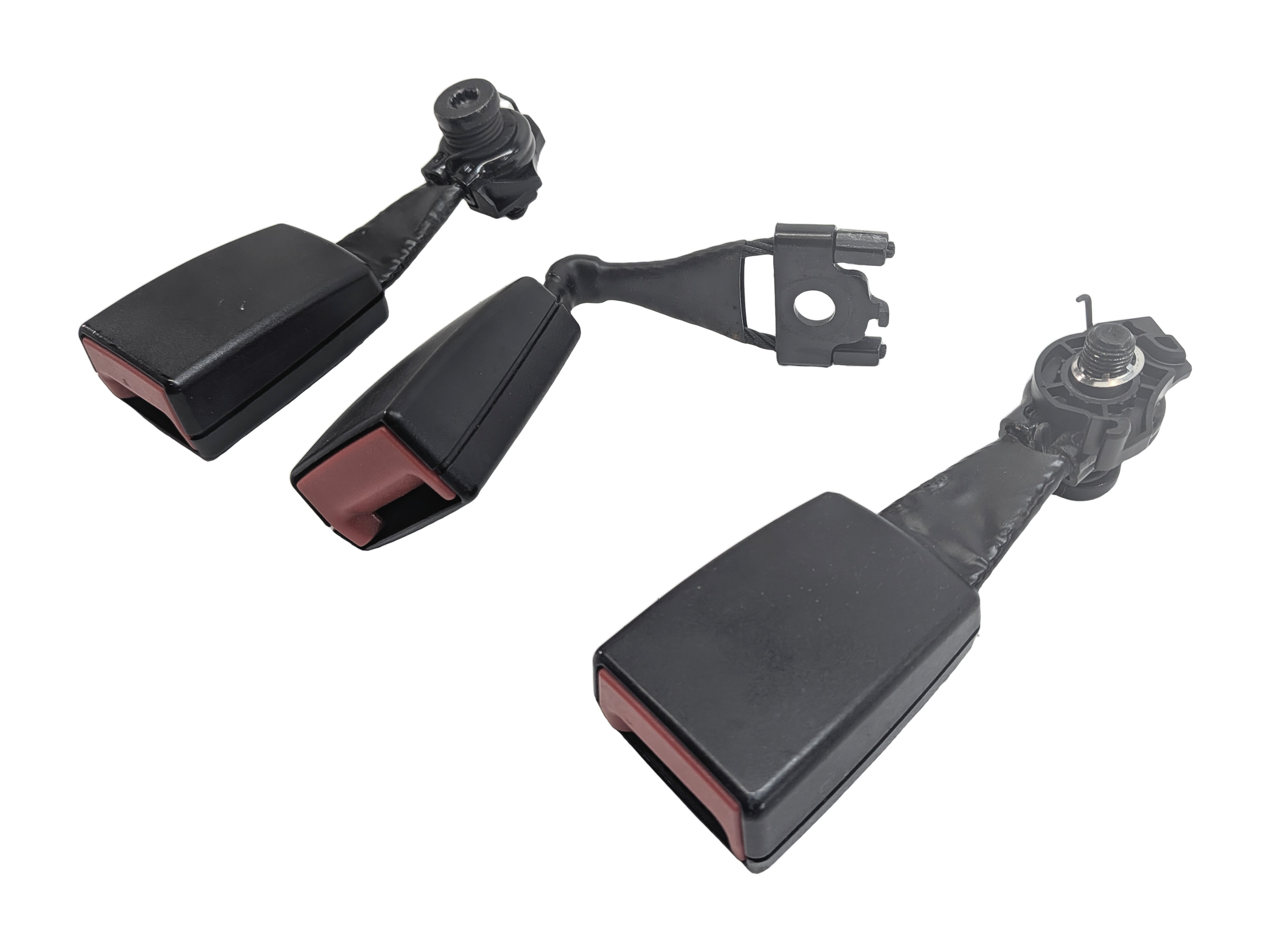 2013 AUDI Q5 (B8 8R) REAR LEFT CENTER RIGHT SEAT SEATBELT BUCKLE RECEIVER SET/3 — exact item pictured