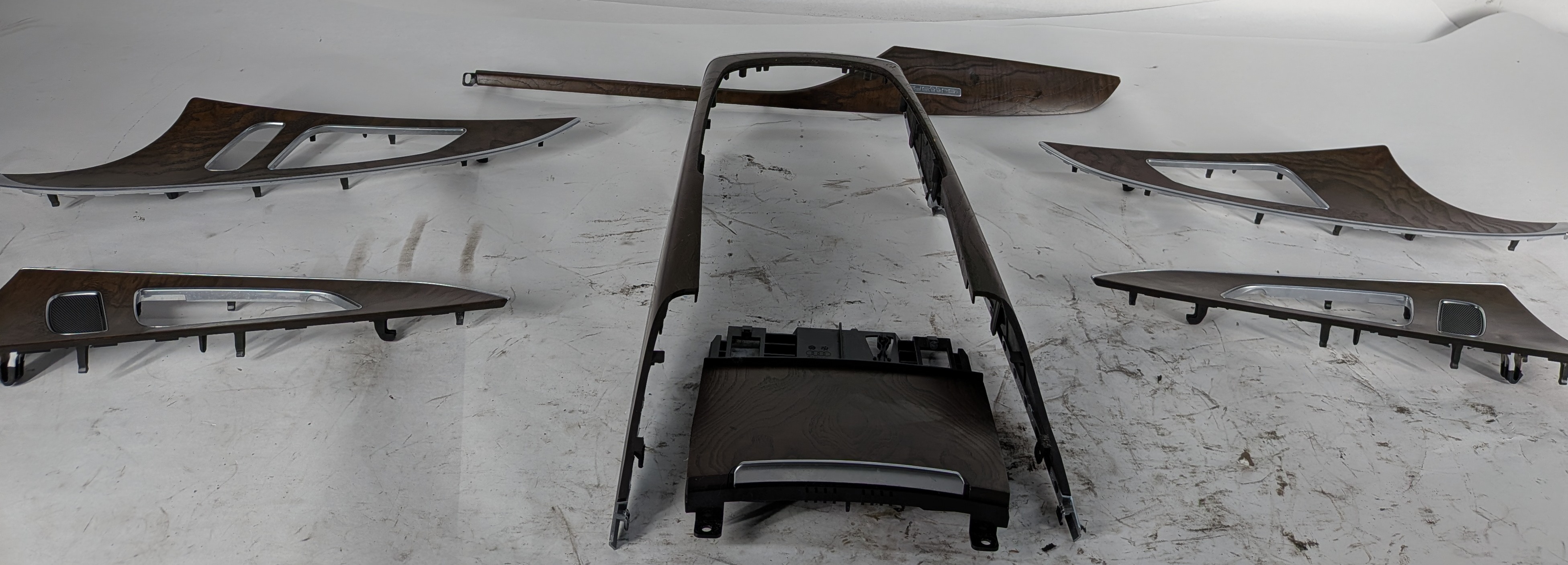 2012 AUDI A6 C7 4G INTERIOR DOOR DASH CENTER CONSOLE TRIM SET/7 (Ash) — exact item pictured