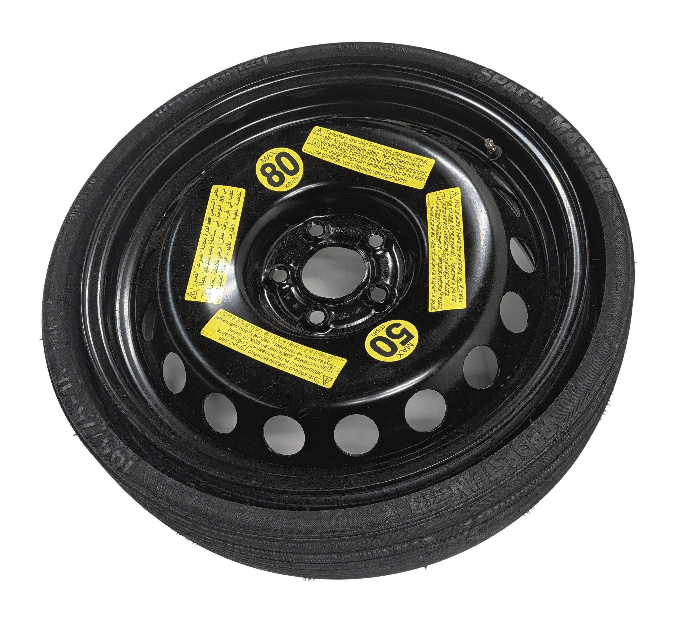 2009-2017 AUDI Q5 (B8 8R) 18x6 COLLAPSIBLE SPARE TIRE WHEEL RIM — exact item pictured