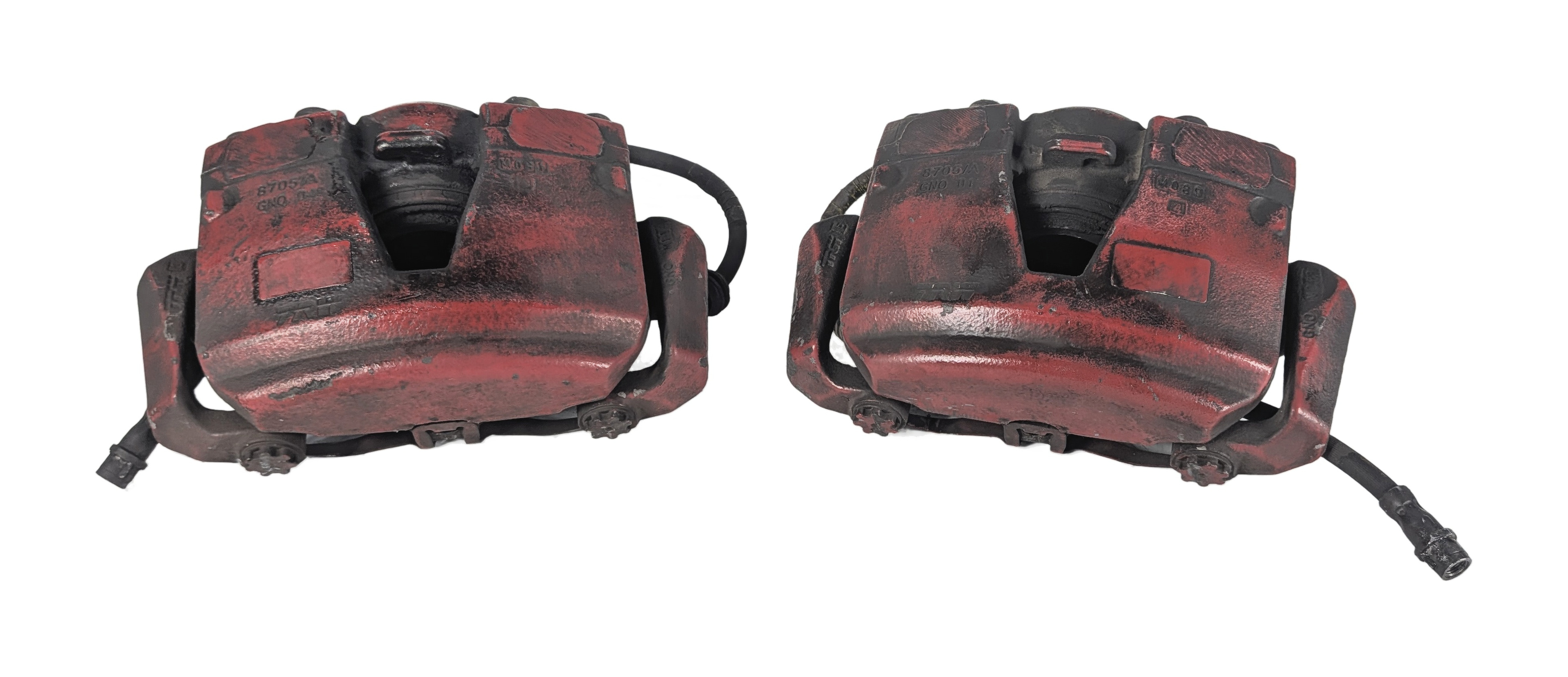 2009-2012 AUDI Q5 (8R) FRONT LEFT & RIGHT ABS DISC BRAKE CALIPER SET — exact item pictured