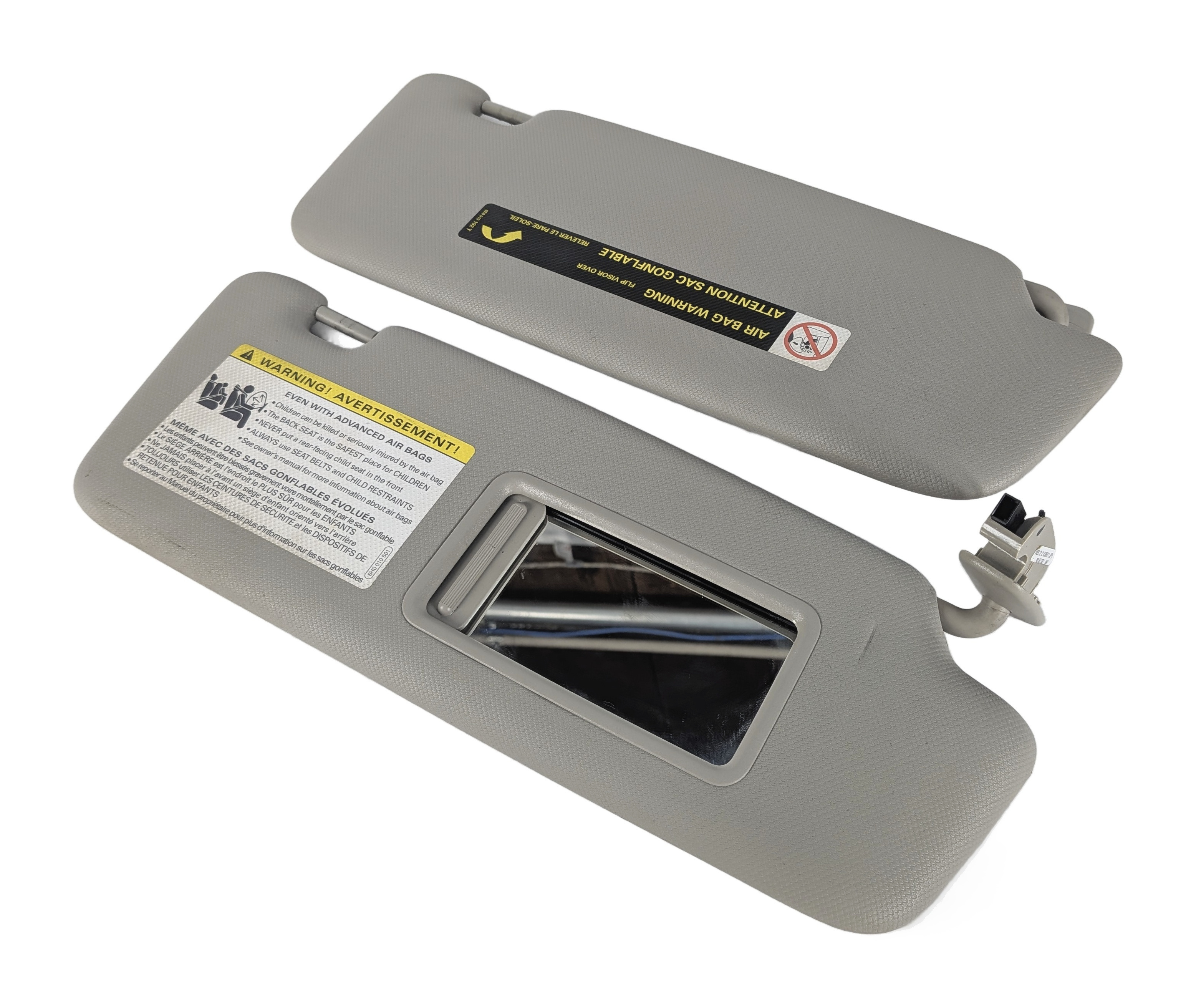2009-2012 AUDI Q5 (8R) FRONT LEFT & RIGHT SUNVISOR SHADE SET-2 (Gray) — exact item pictured
