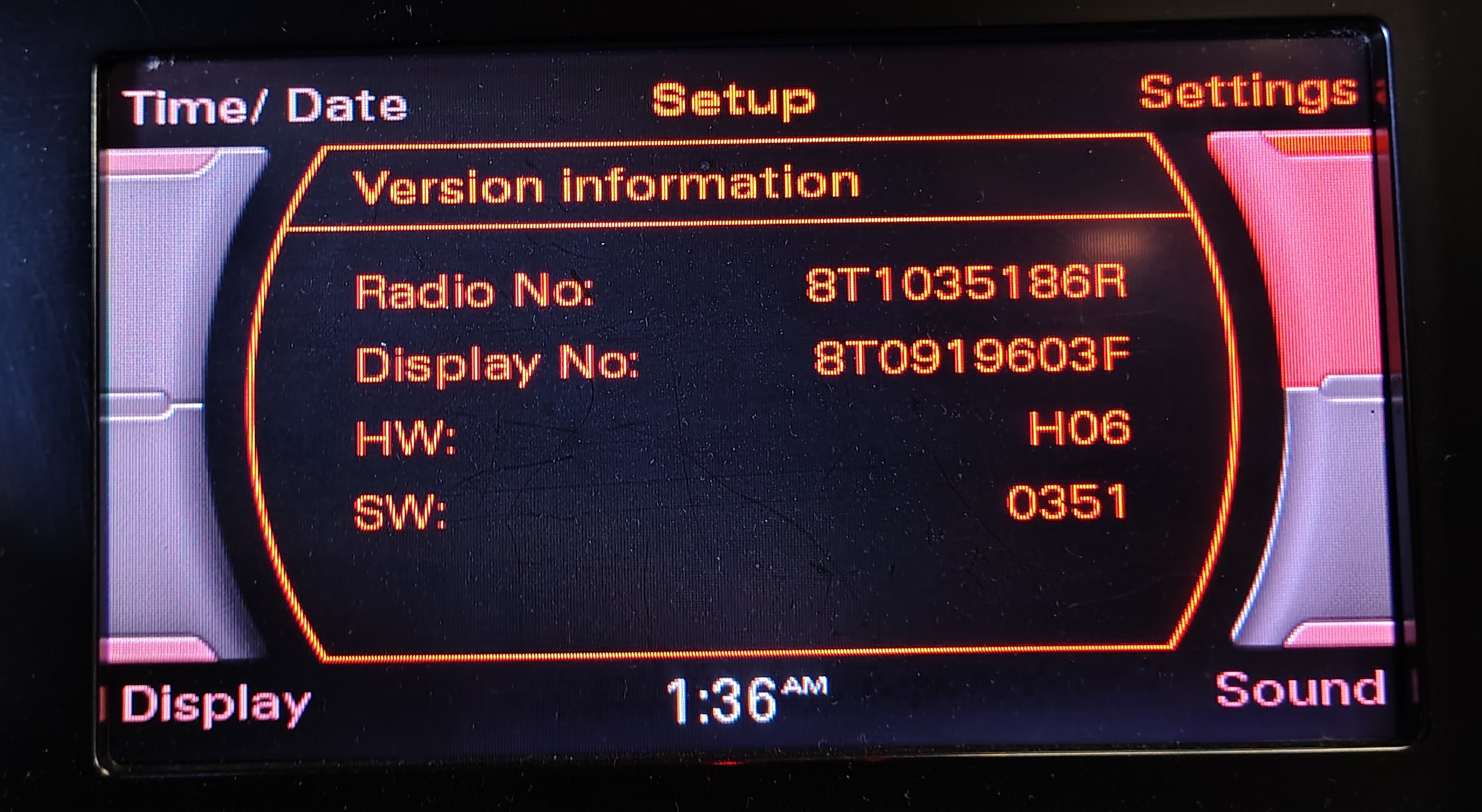 2009-2017 AUDI A4 S4 A5 S5 Q5 (B8 8K 8T 8R) RADIO STEREO MEDIA DISPLAY SCREEN — exact item pictured