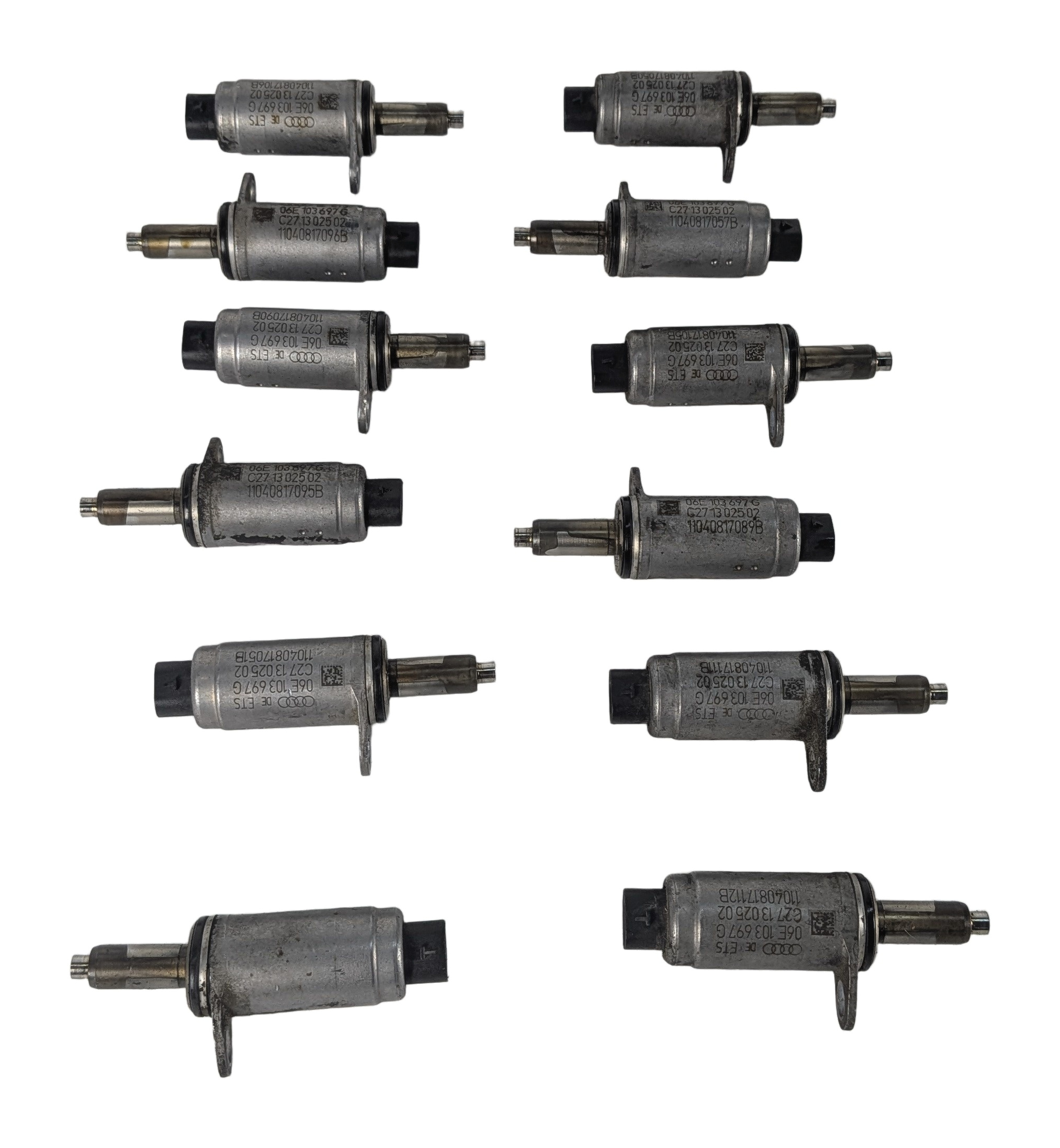 2011 AUDI Q5 B8 8R 3.2L CALB ENGINE CAMSHAFT ADJUSTER SOLENOID VALVE SET/12 — exact item pictured